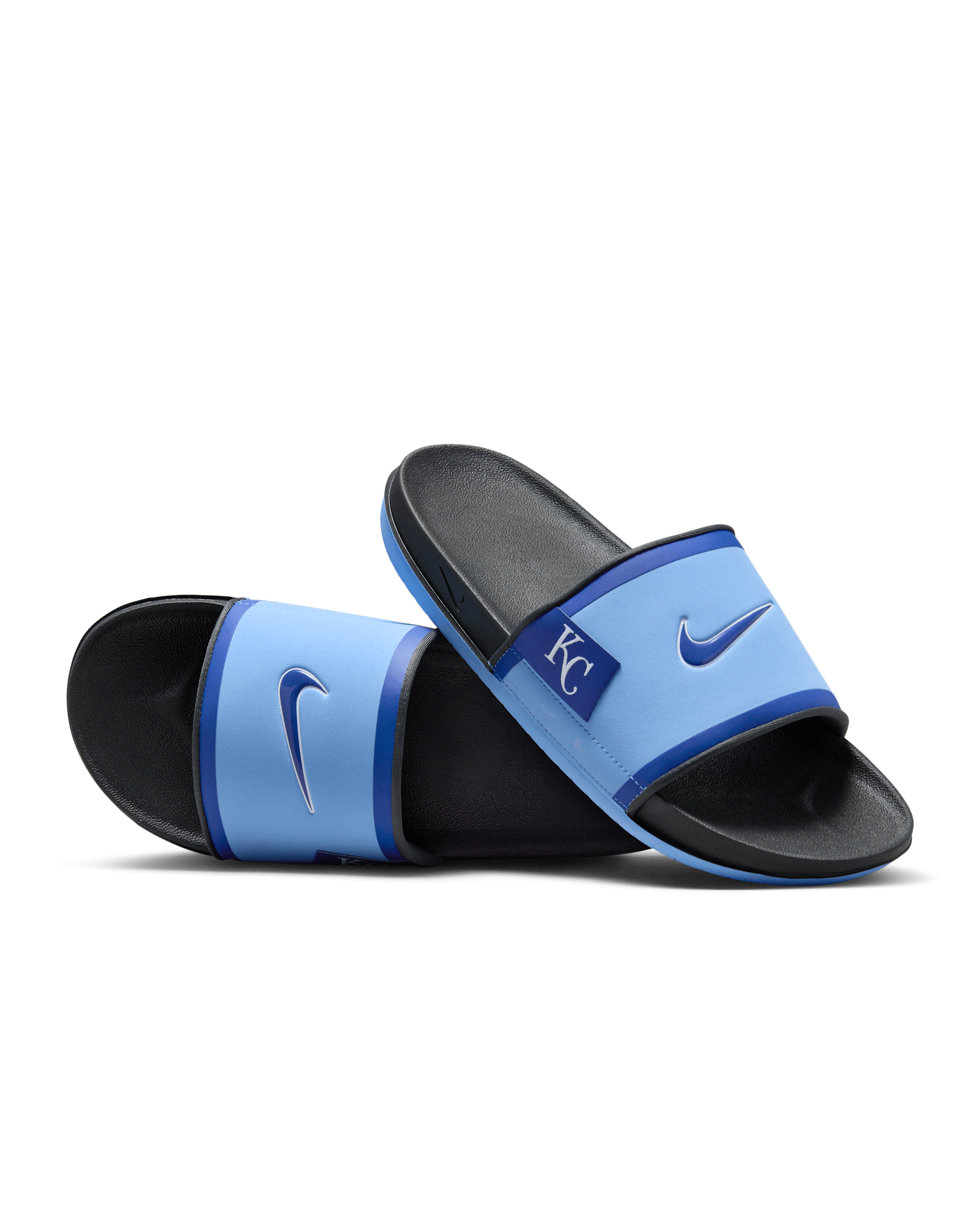 Nike Offcourt (Kansas City Royals) Offcourt Slides - Valor Blue/Dark Smoke Grey/Rush Blue