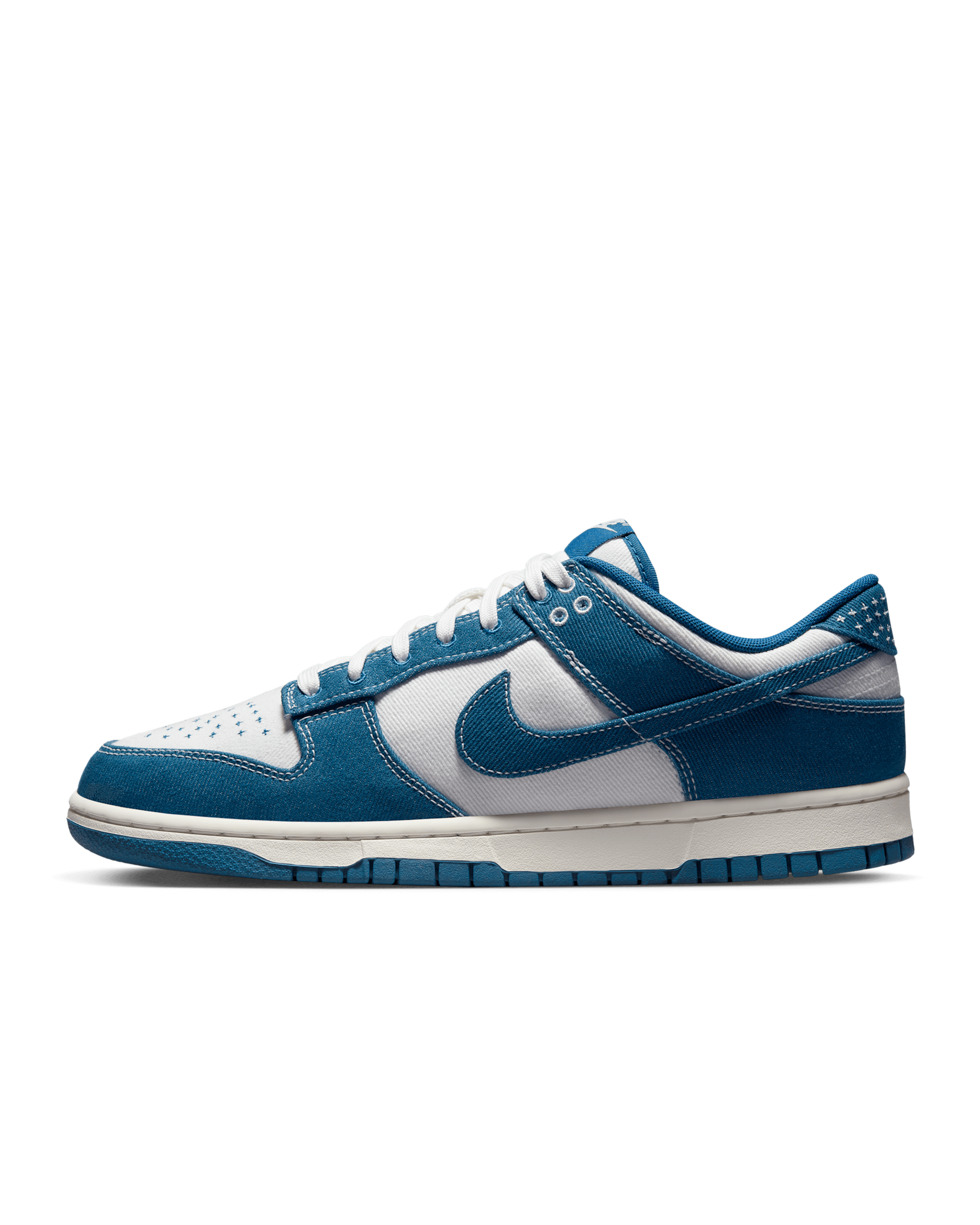 Nike Dunk Low Retro SE Men's Shoes - Summit White/Summit White/Industrial Blue/Industrial Blue