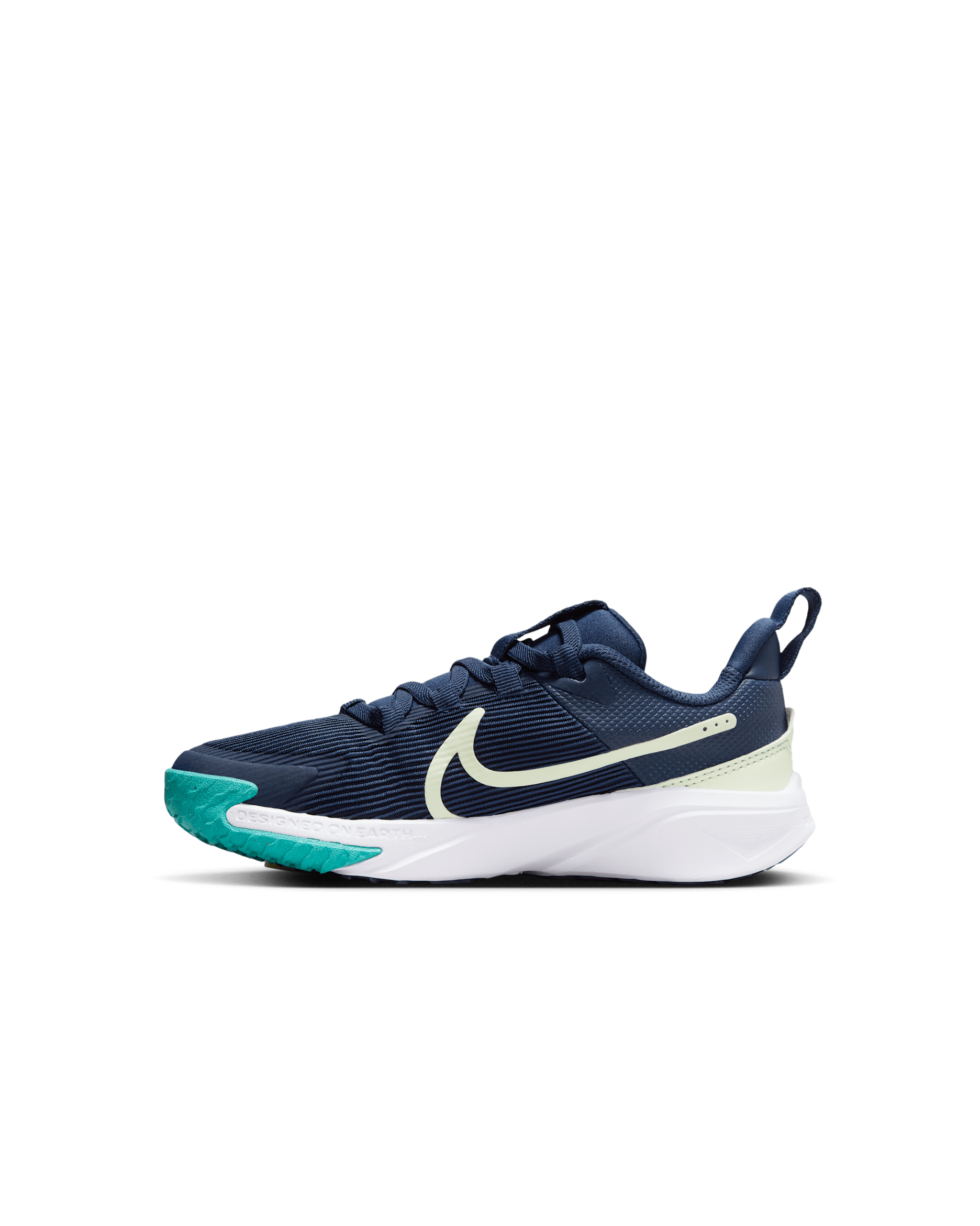 Nike Star Runner 4 Younger Kids' Shoes - Midnight Navy/Dusty Cactus/White/Volt Tint
