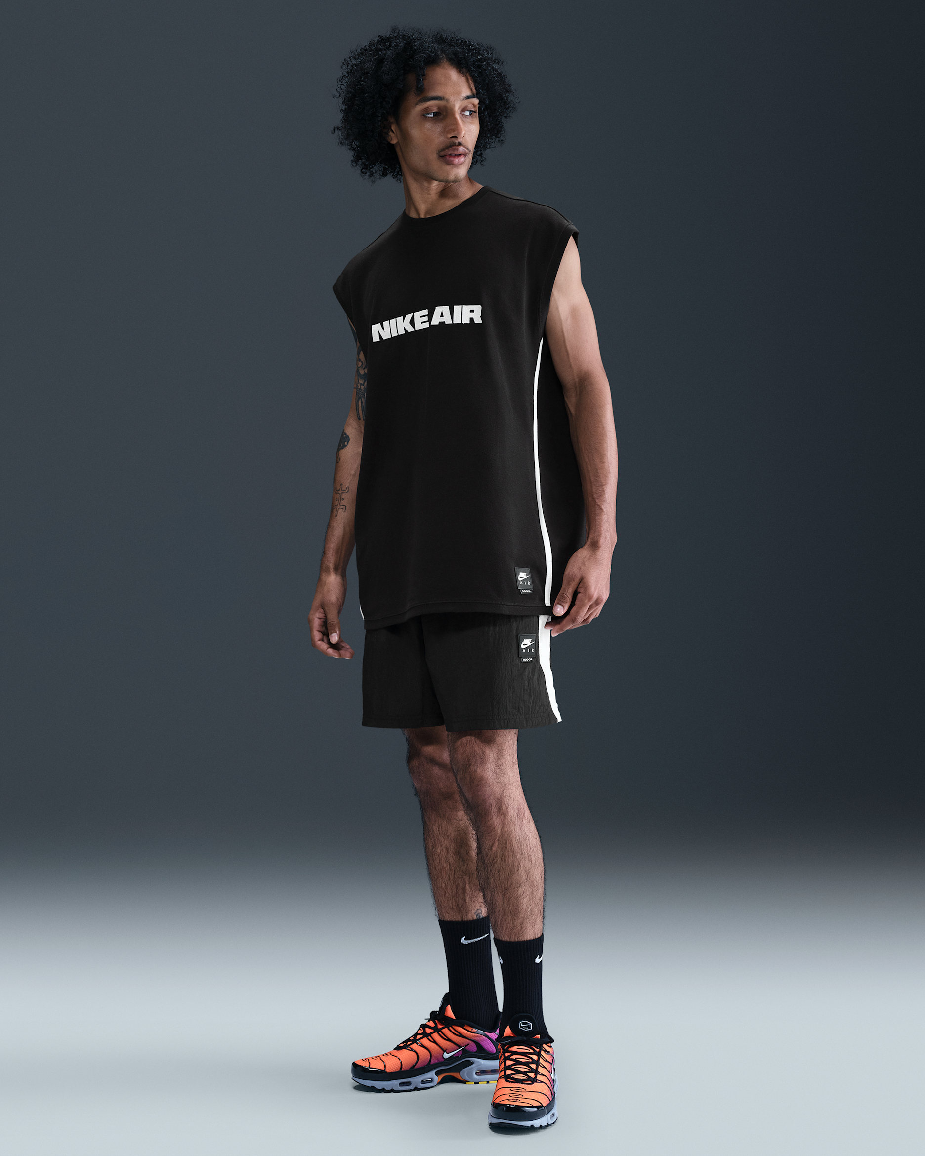 Nike Sportswear Air Men's Woven Shorts - Black/White/White