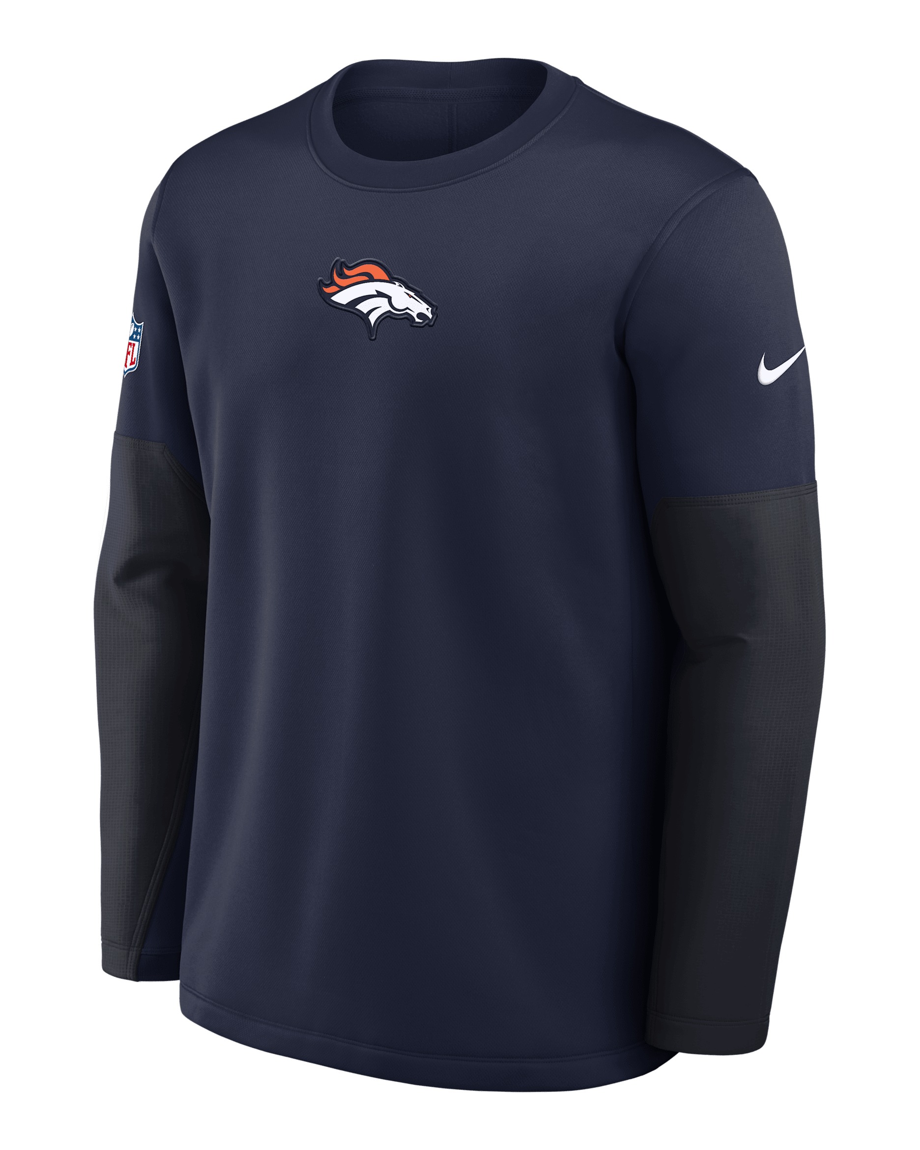 Denver Broncos Scripted To Win Sideline Coach Men's Nike Therma-FIT NFL Long-Sleeve T-Shirt - Navy