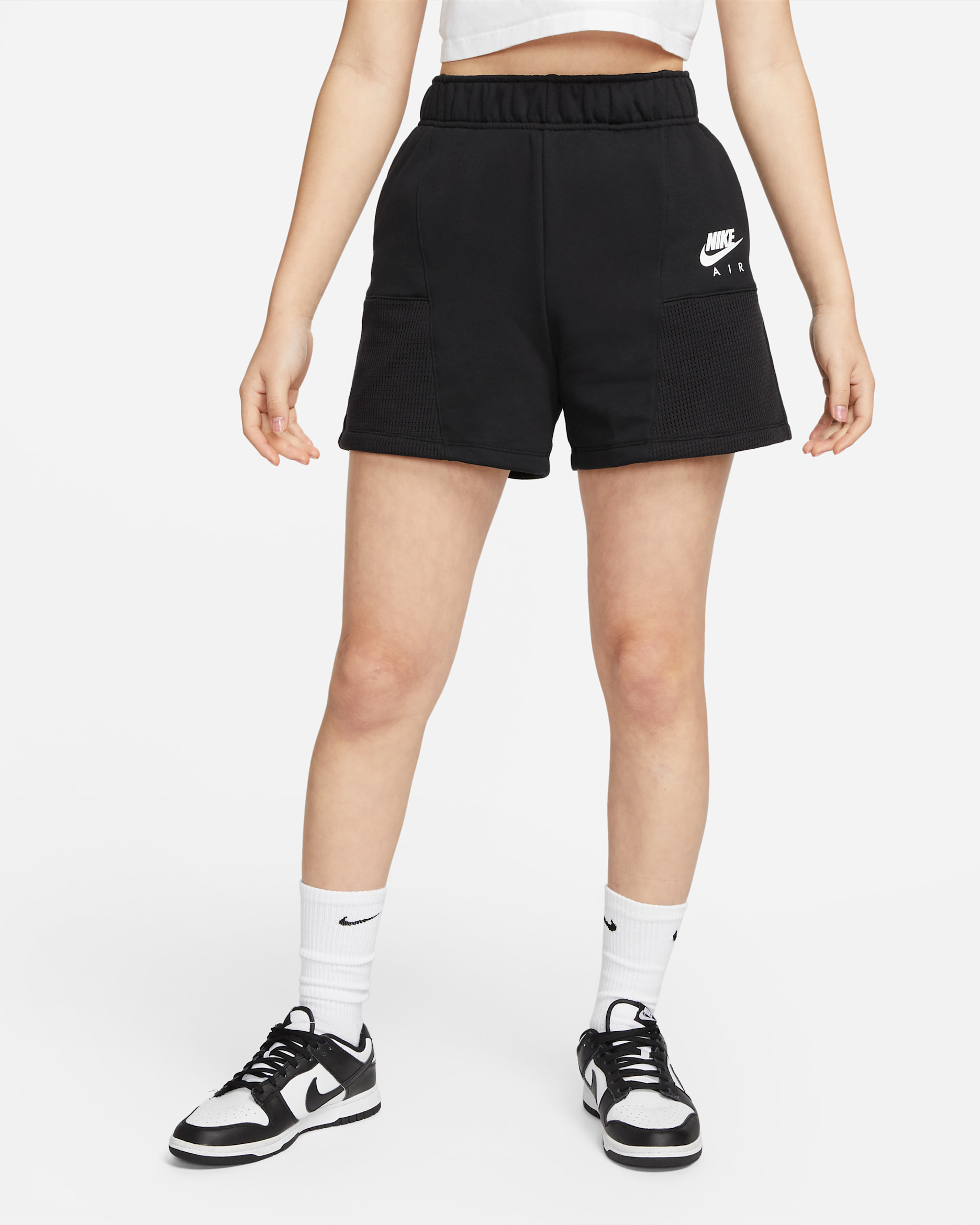 Nike Air Women's Fleece Shorts - Black/Black/White