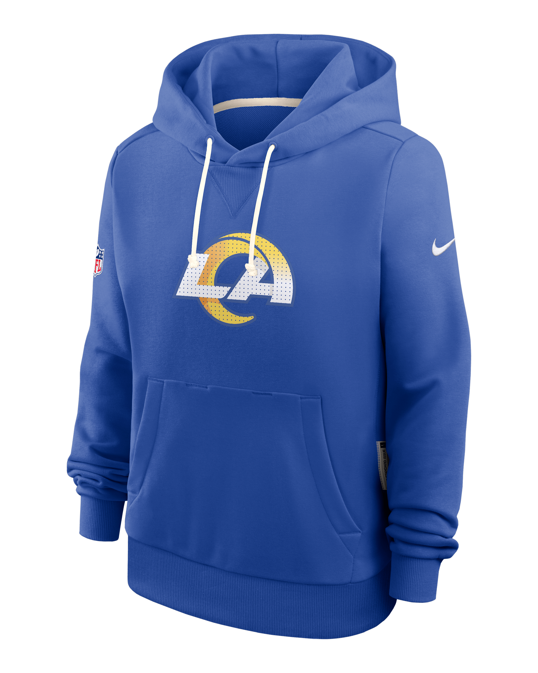 Los Angeles Rams Sideline Women's Nike Dri-FIT NFL Pullover Hoodie - Royal