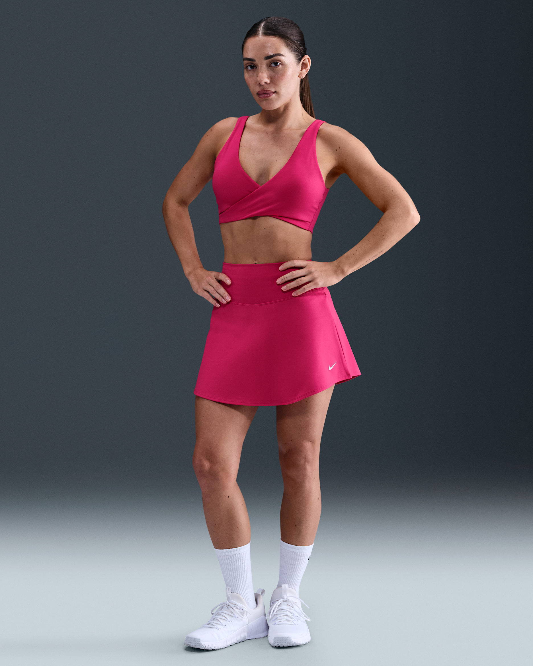 Nike One Women's Dri-FIT Skirt - Rush Pink/White