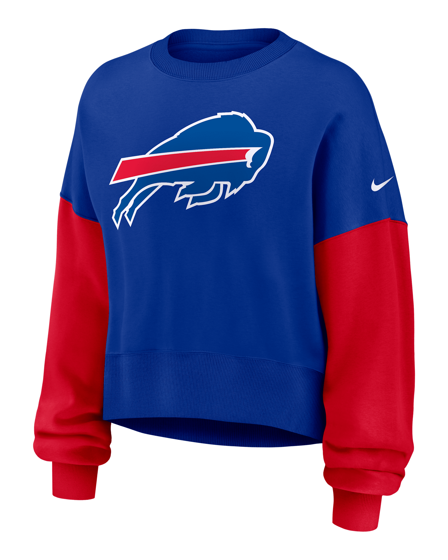 Sudadera de cuello redondo sin cierre Nike de la NFL para mujer Buffalo Bills - Royal