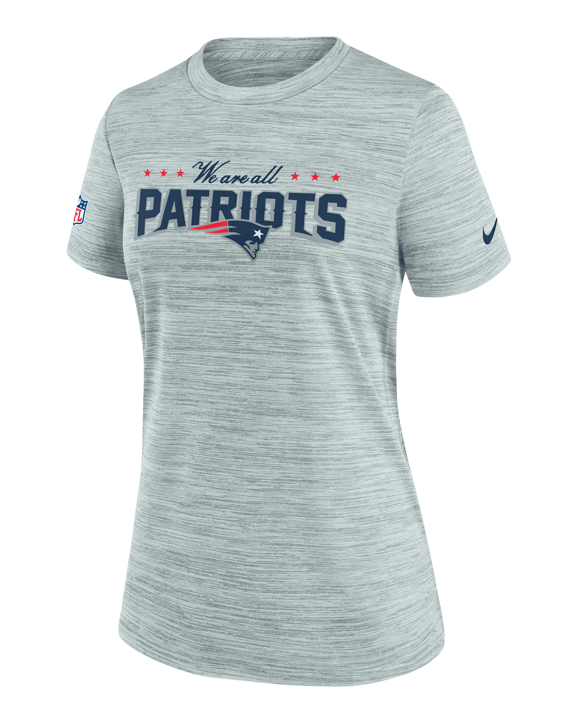 New England Patriots Rivalries Collection Sideline Velocity Women's Nike Dri-FIT NFL T-Shirt - Silver