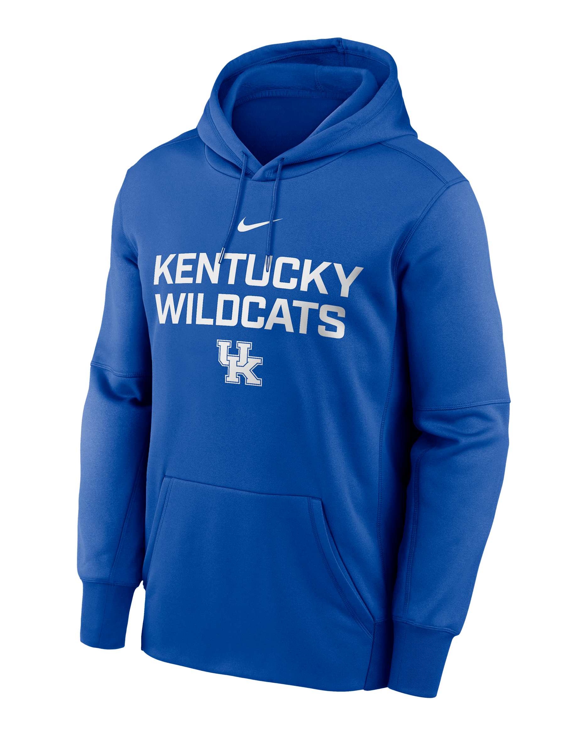 Kentucky Team Stacked Men’s Nike Therma College Pullover Hoodie - Royal