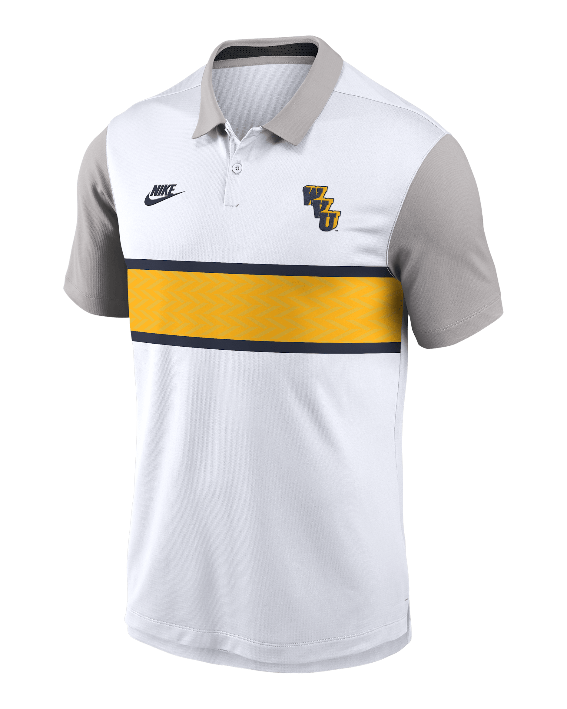 West Virginia Athletic Prep Vapor Legacy Logo Men's Nike Dri-FIT College Polo - White
