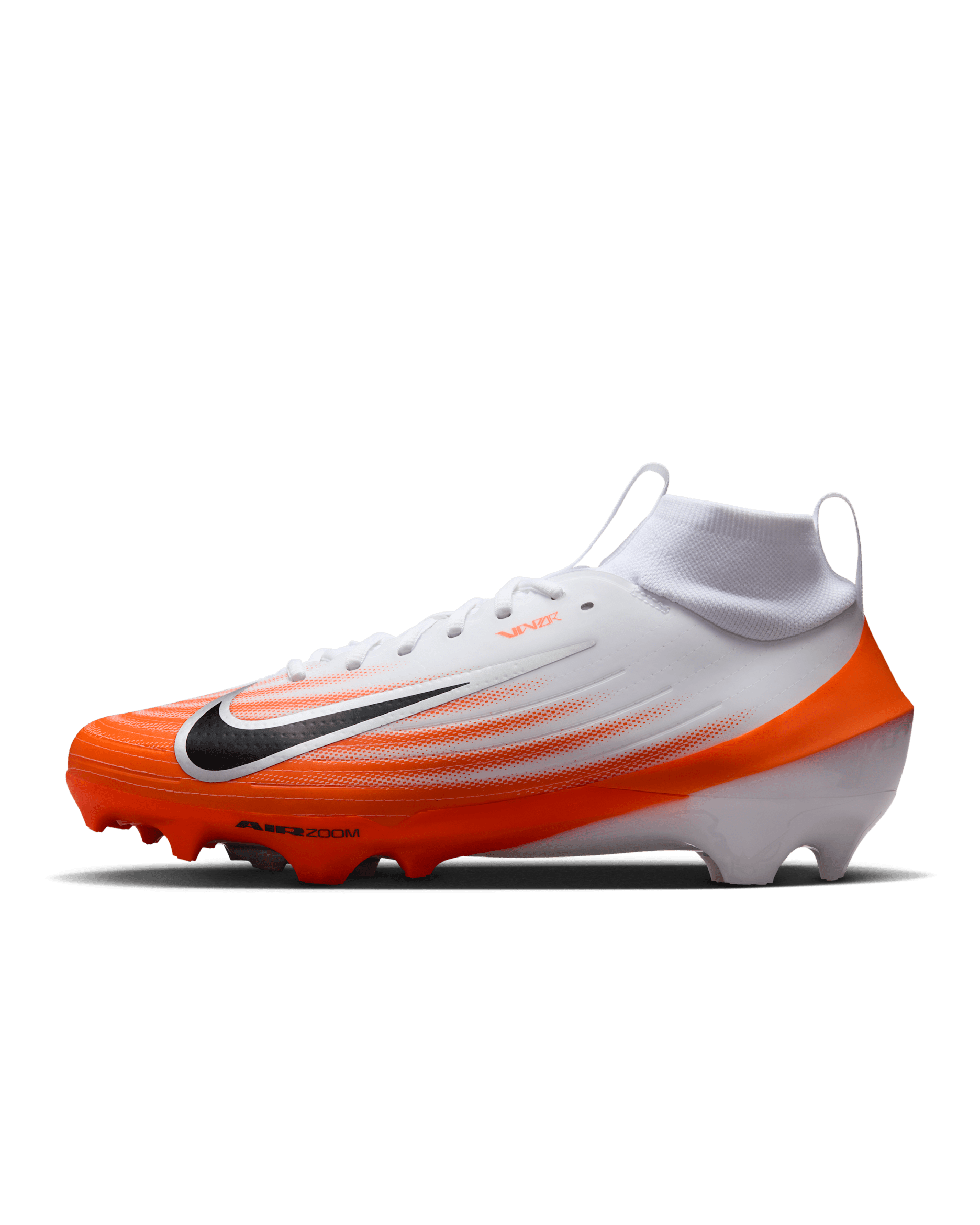 Nike Vapor Pro 1 Football Cleats - White/Safety Orange/Metallic Silver/Black