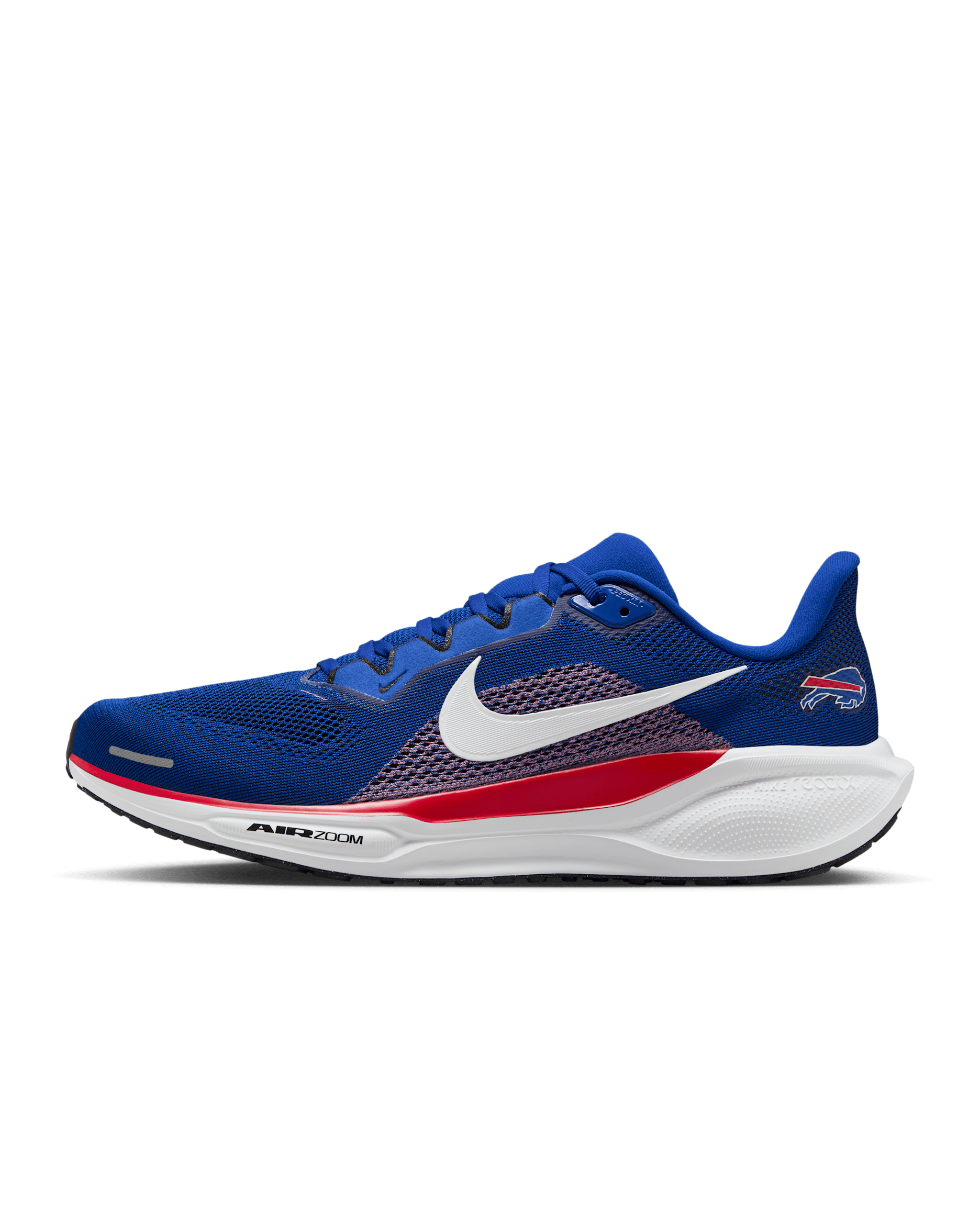 Tenis de correr en pavimento Nike de la NFL para hombre Buffalo Bills Pegasus 41 - Azul eléctrico/Rojo universitario/Blanco