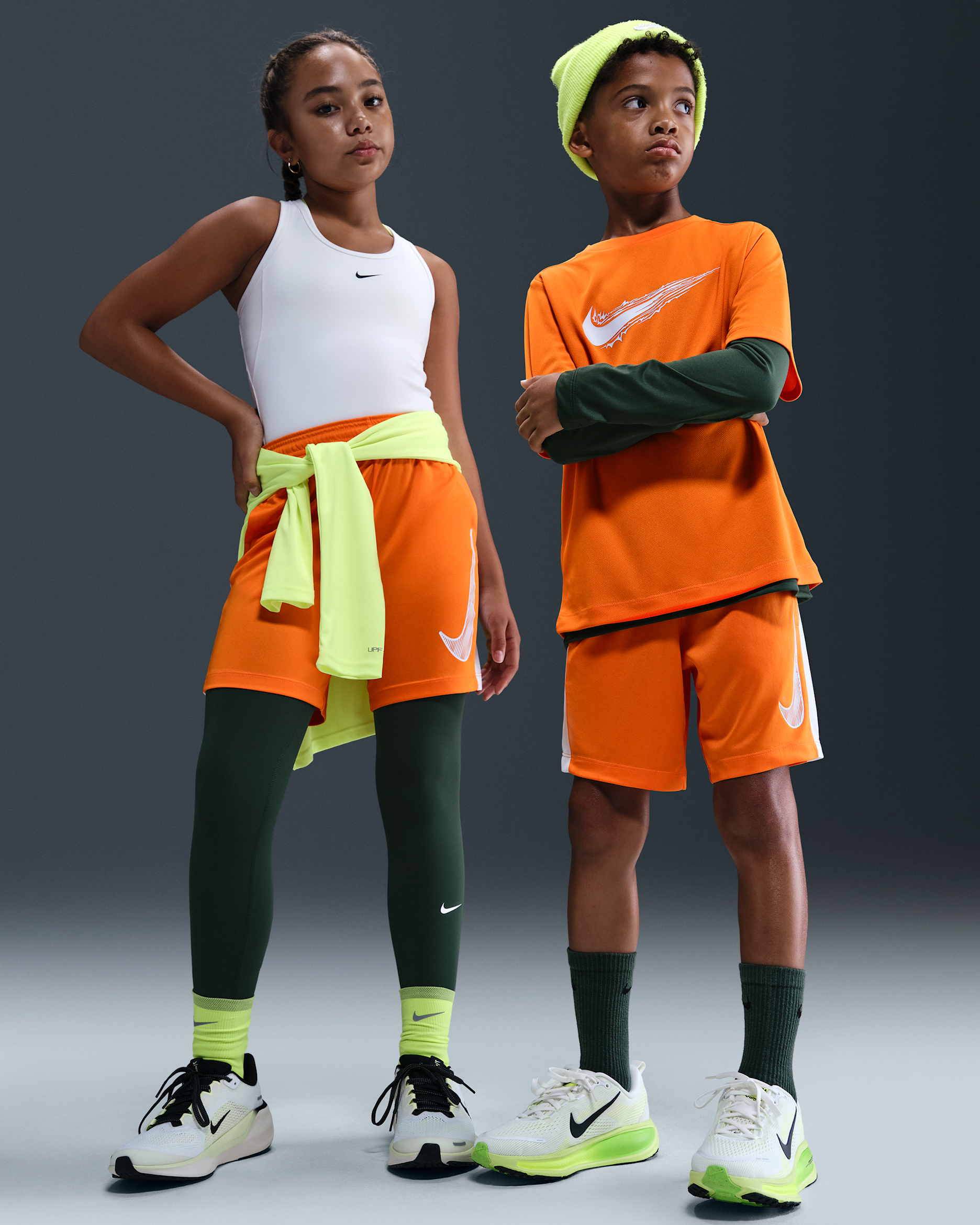 Shorts Dri-FIT para niños talla grande Nike Trophy23 - Cerámica brillante/Blanco/Blanco