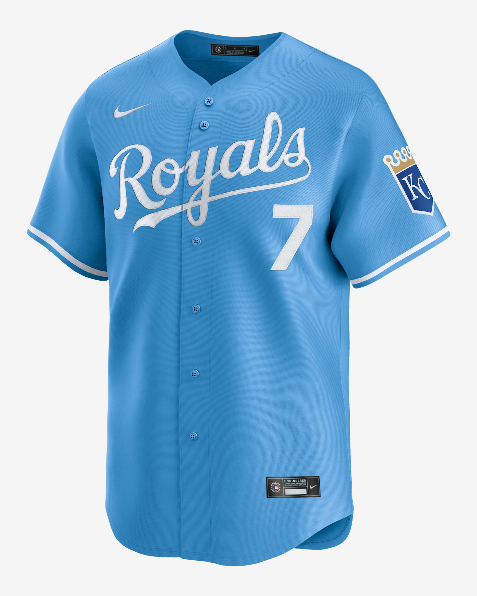 Bobby Witt Jr. Kansas City Royals Men's Nike Dri-FIT ADV MLB Limited Jersey - Light Blue