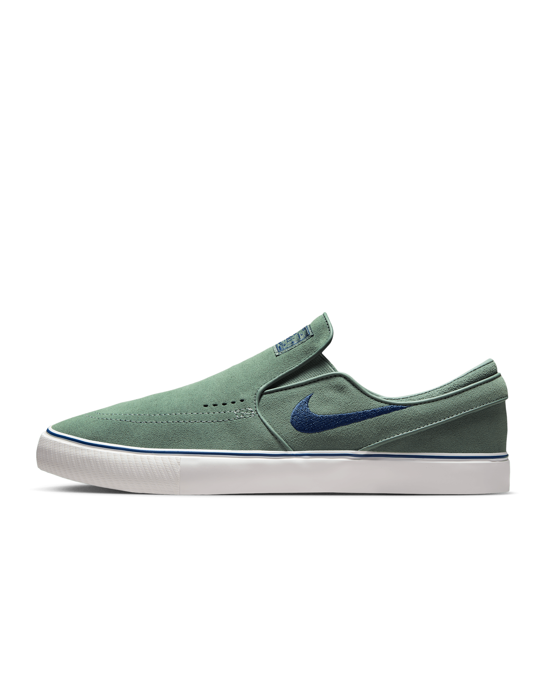 Nike SB Janoski+ Slip Skate Shoes - Clay Green/Clay Green/Summit White/Navy