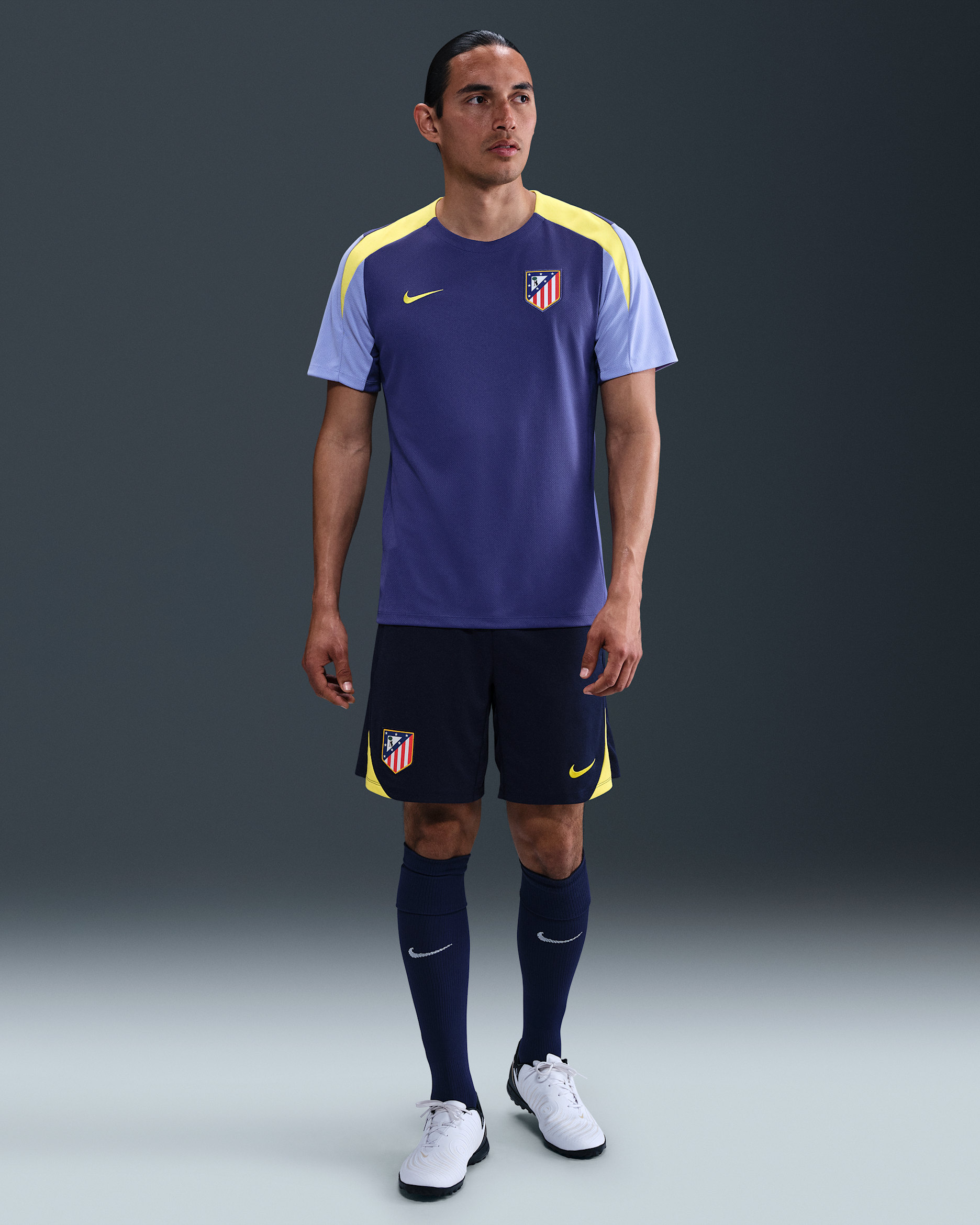 Atlético Madrid Strike Men's Nike Dri-FIT Football Knit Shorts - Binary Blue/Vibrant Yellow/Vibrant Yellow