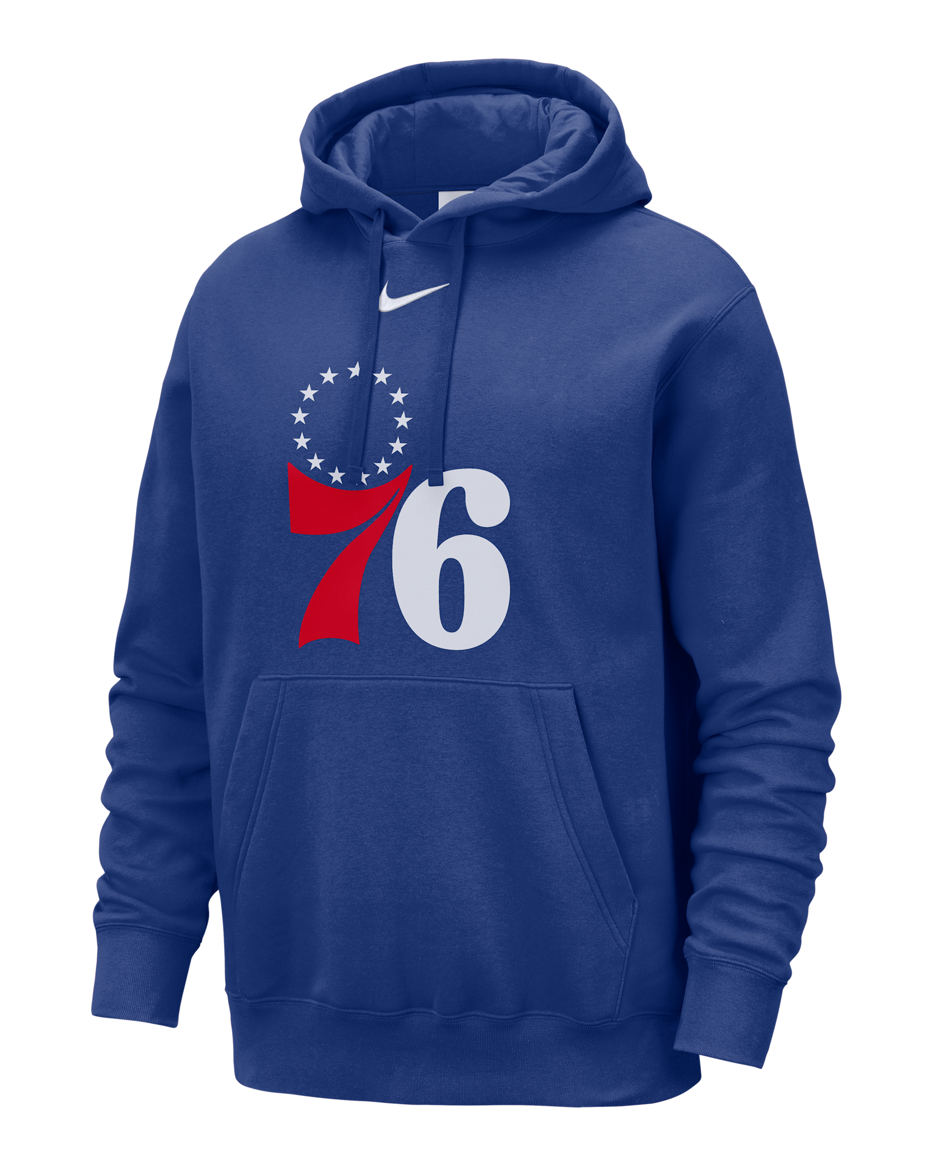 Philadelphia 76ers Club Men's Nike NBA Pullover Hoodie - Rush Blue/White