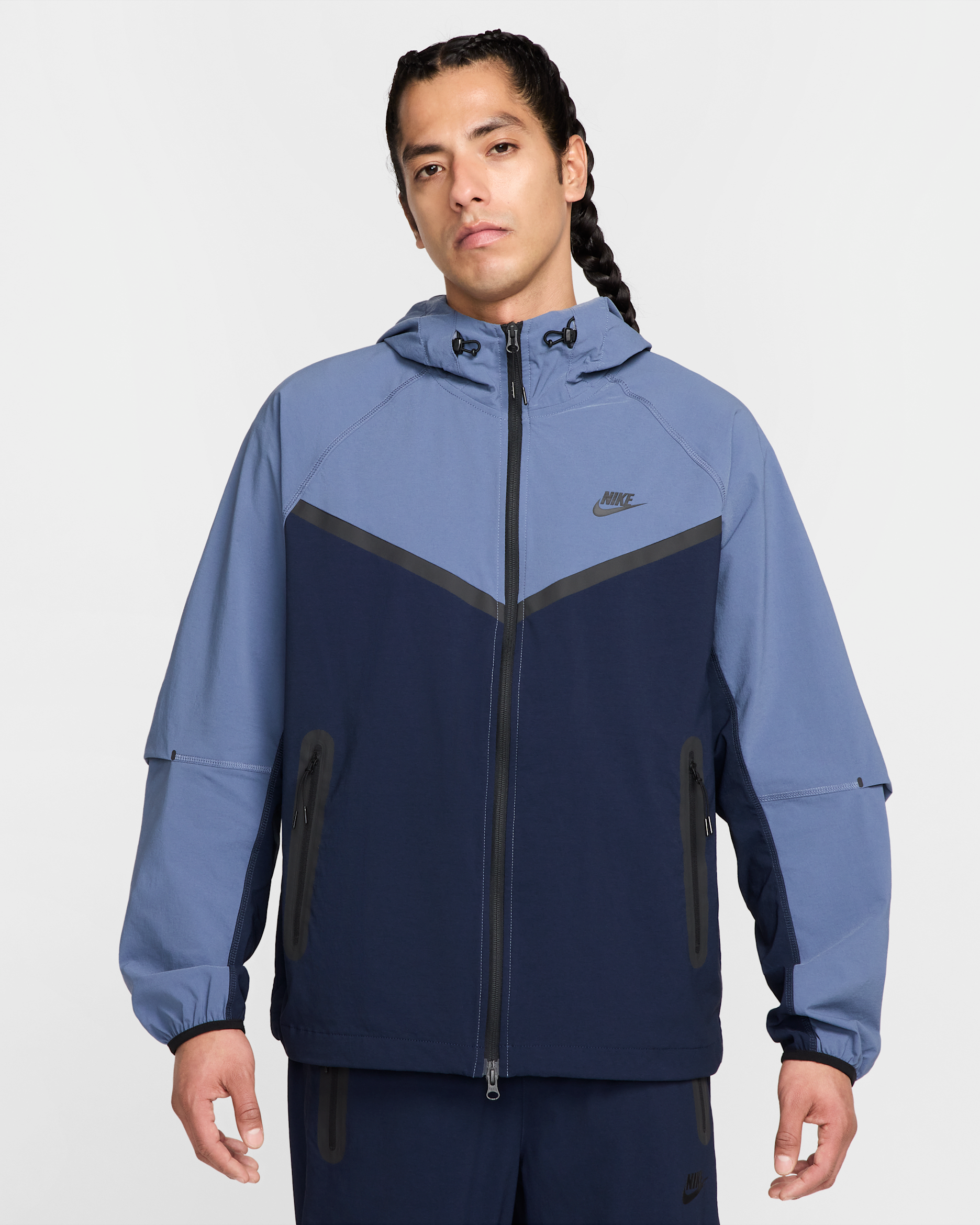 Nike Tech Men's Woven Jacket - Obsidian/Diffused Blue/Black