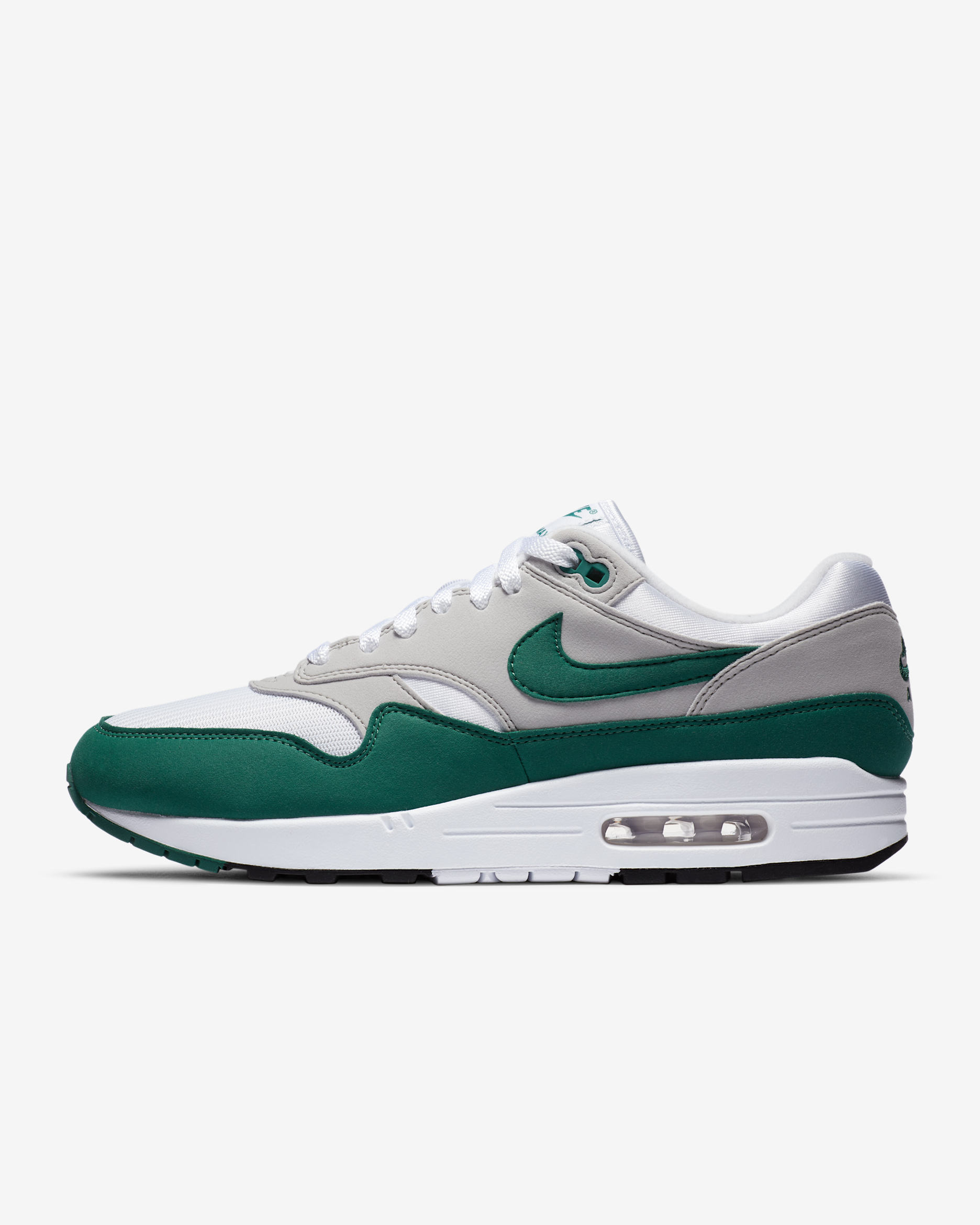 Nike Air Max 1 Men's Shoes - White/Neutral Grey/Black/Evergreen Aura