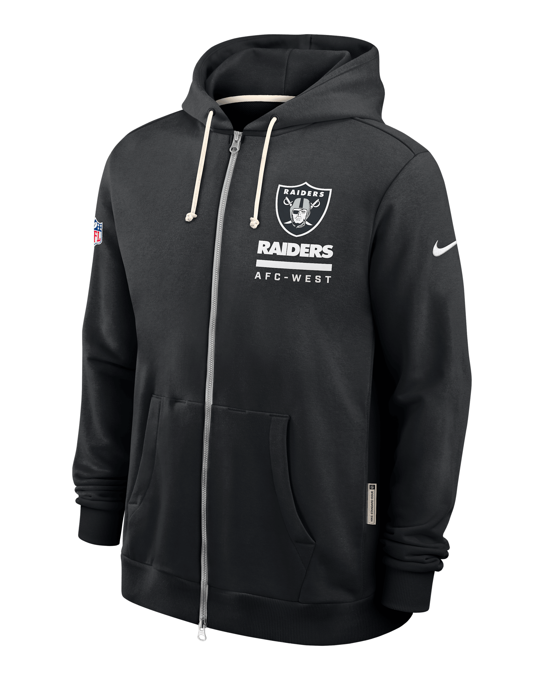 Las Vegas Raiders Utility Player Sideline Men's Nike Dri-FIT NFL Full-Zip Hoodie - Black