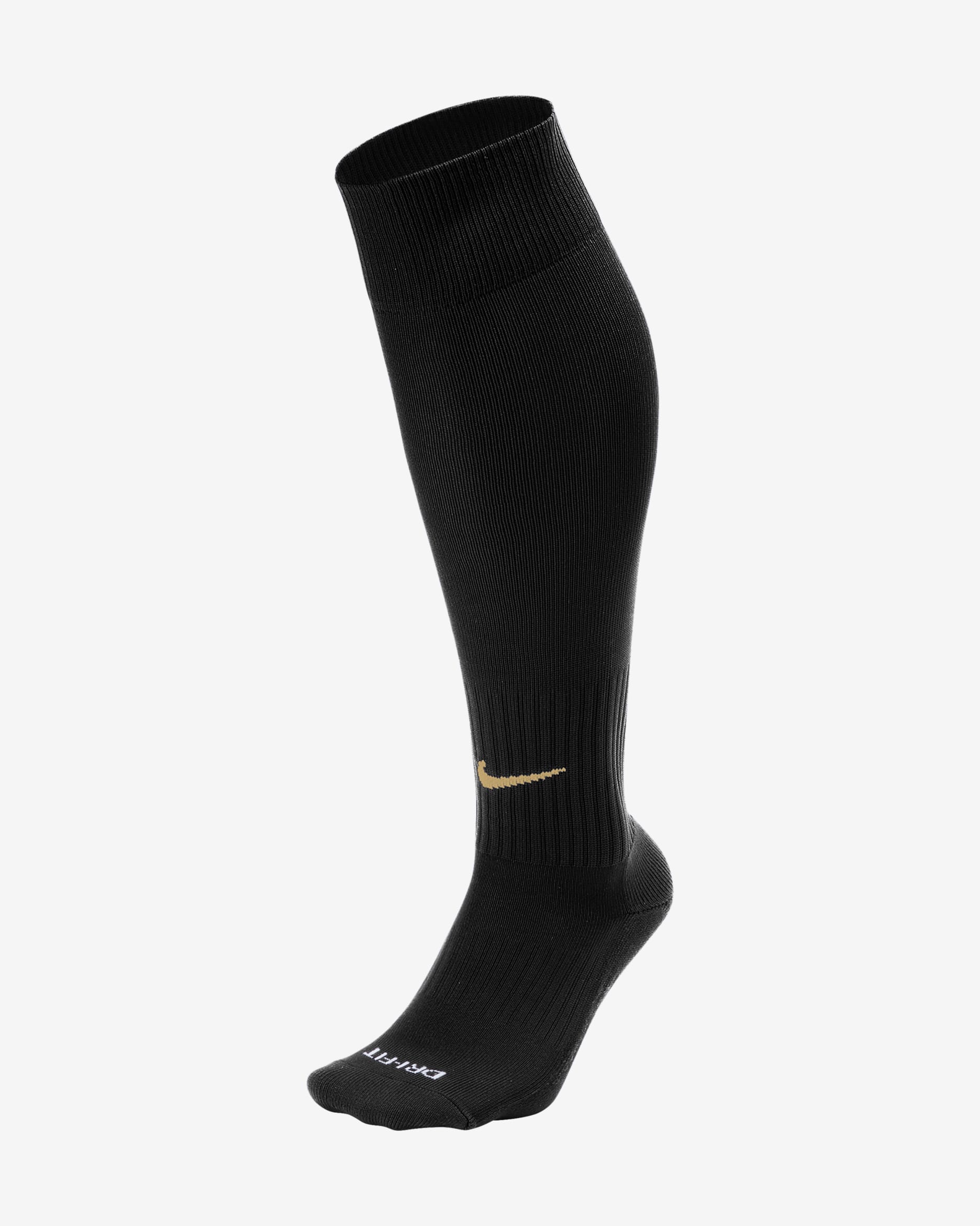 Nike Classic 2 Cushioned Over-the-Calf Socks - Black/Jersey Gold