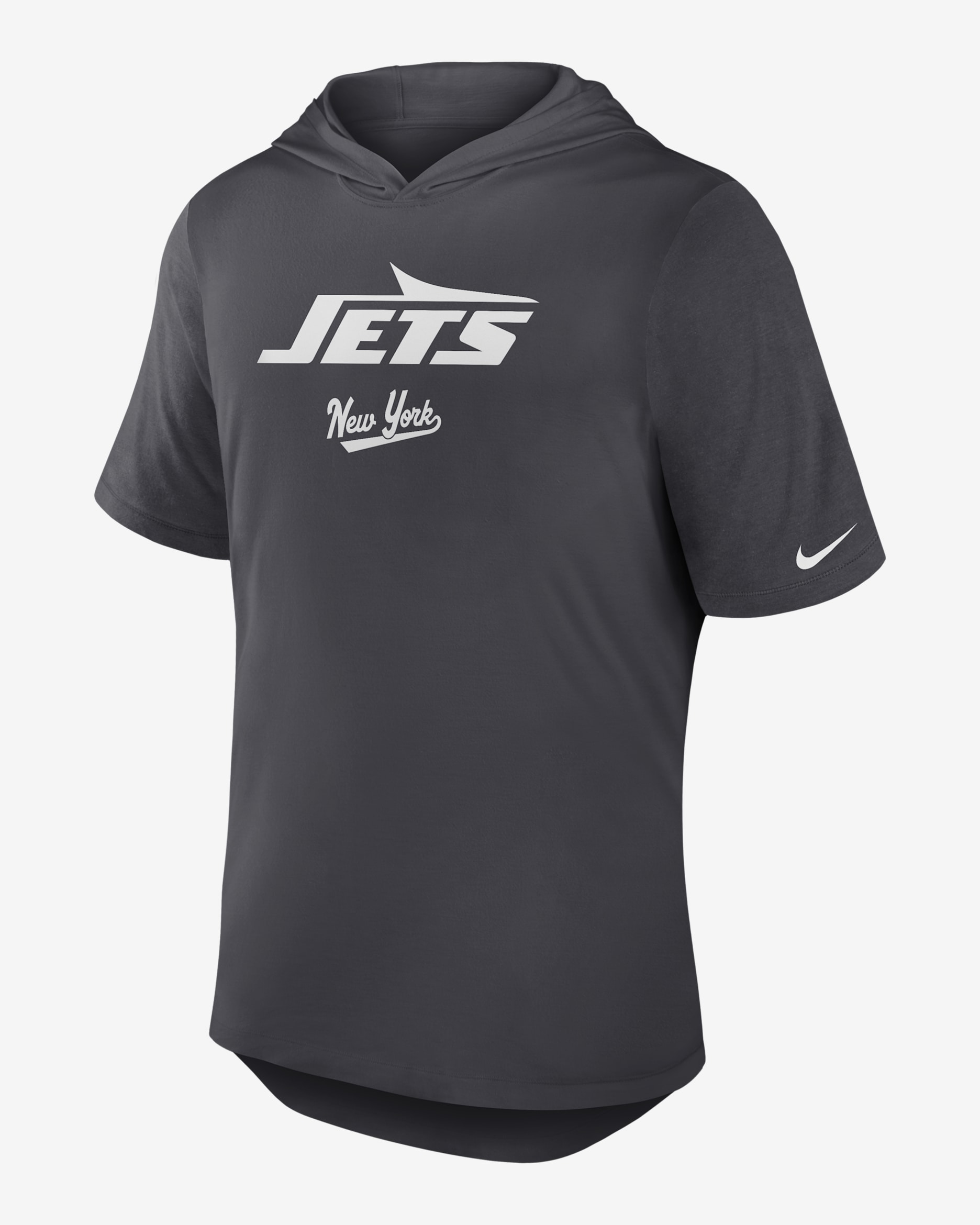 New York Jets Men's Nike Dri-FIT NFL Hooded T-Shirt - Anthracite
