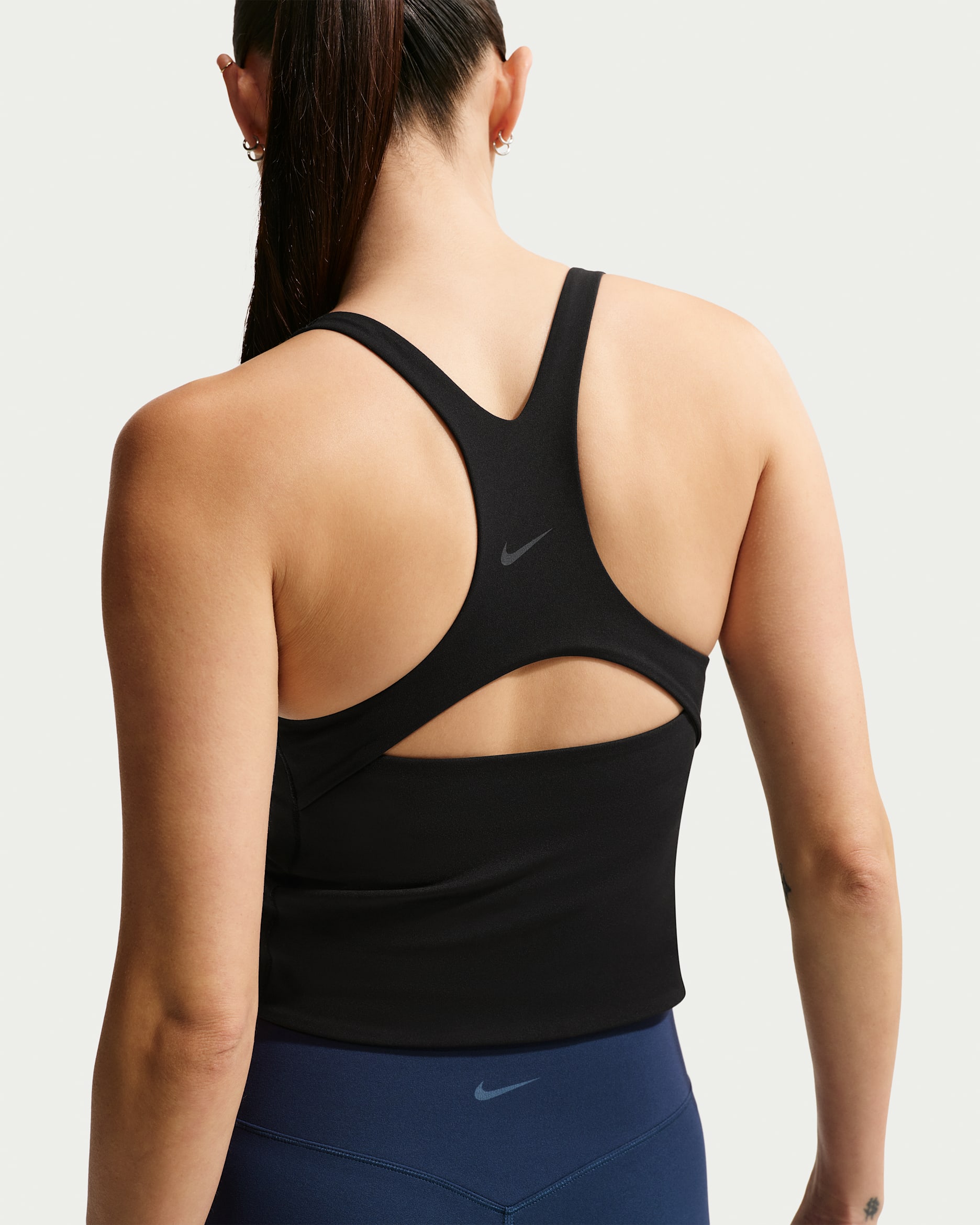 Nike Zenvy Women's Light-Support Sports Bra Tank - Black/Cool Grey