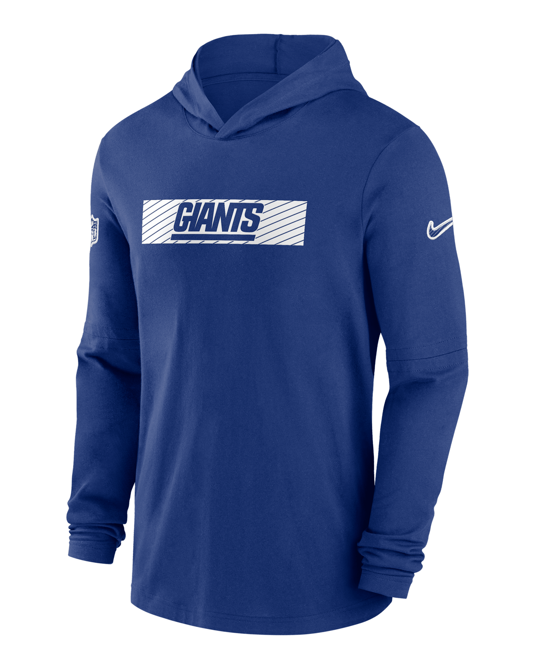 New York Giants Sideline Men's Nike Dri-FIT NFL Long-Sleeve Hooded Top - Royal