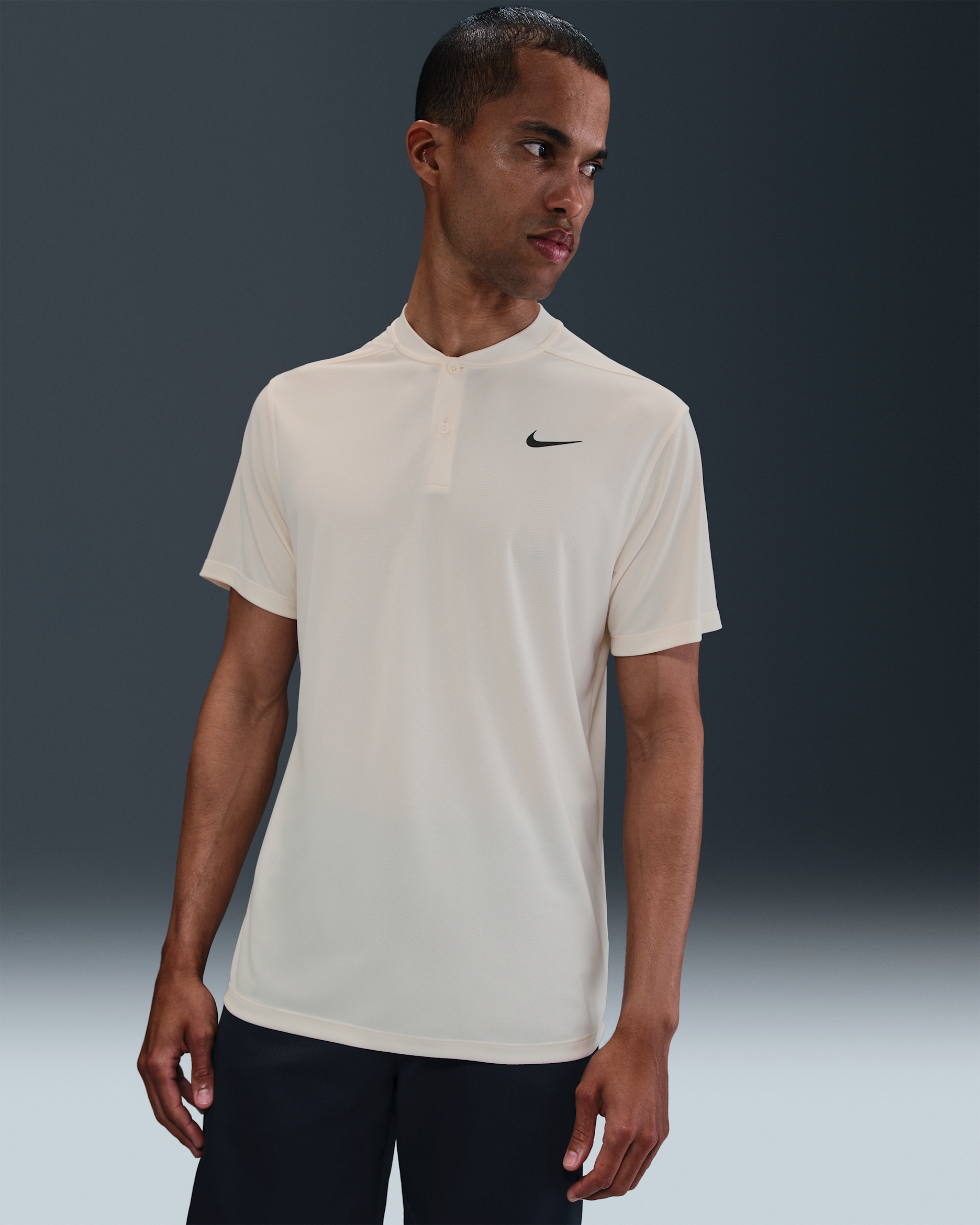 Nike Dri-FIT Victory Men's Golf Polo - Pale Ivory/Black
