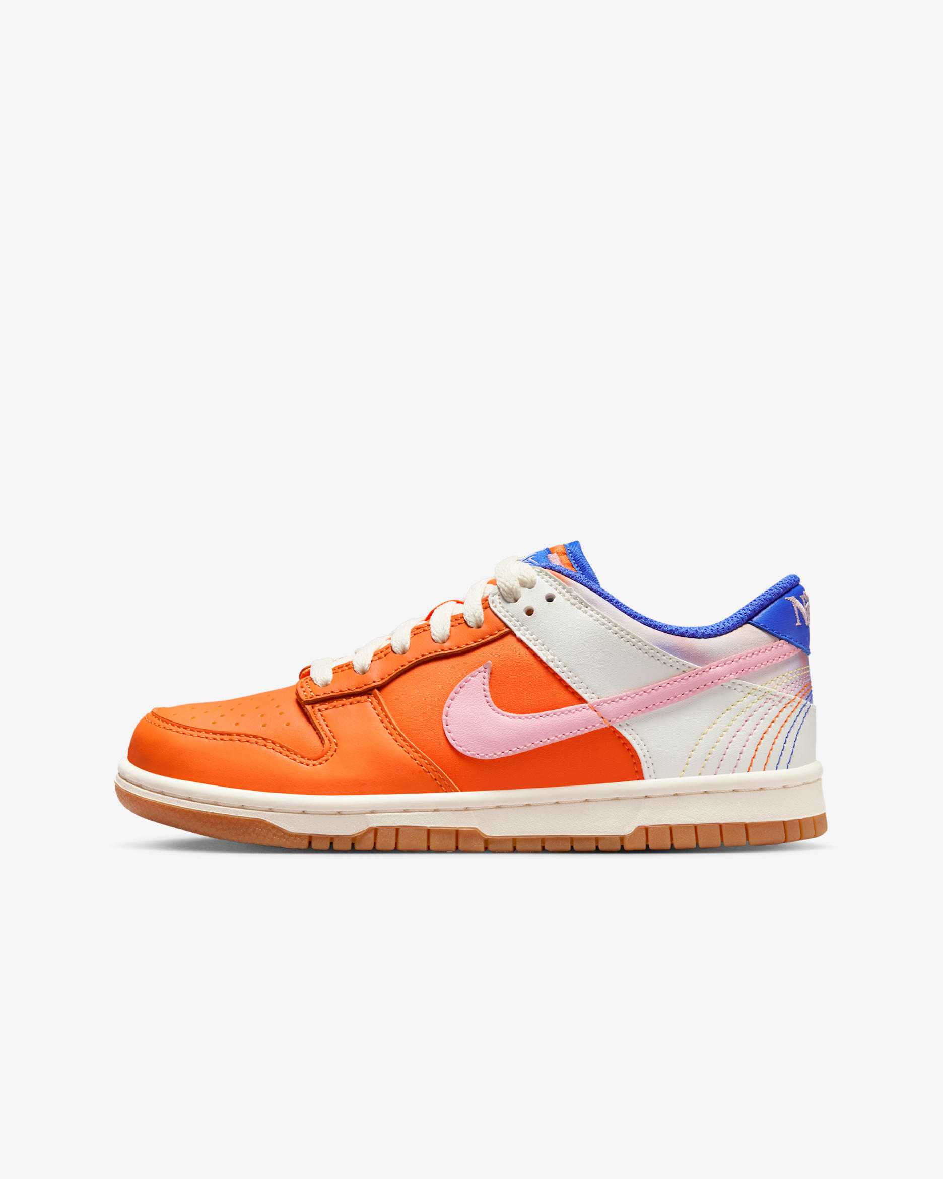Nike Dunk Low SE Older Kids' Shoes - Safety Orange/Sail/Blue Joy/Medium Soft Pink