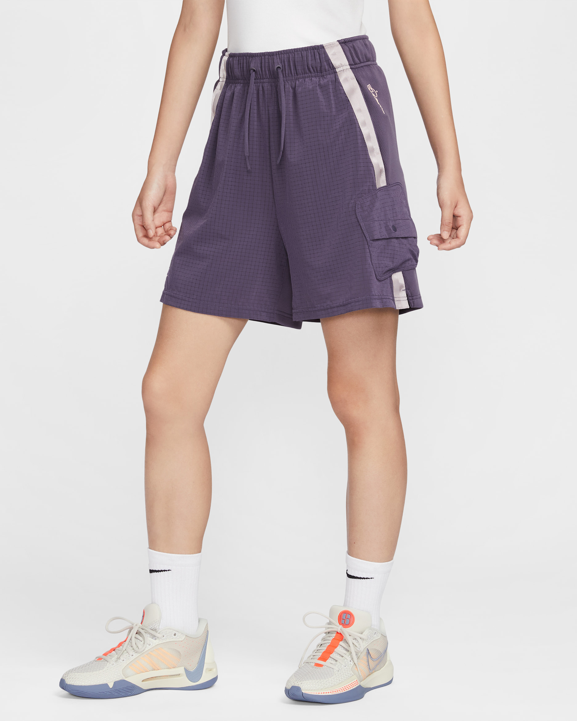 Sabrina Basketball Shorts - Dark Raisin/Light Violet Ore/Washed Coral