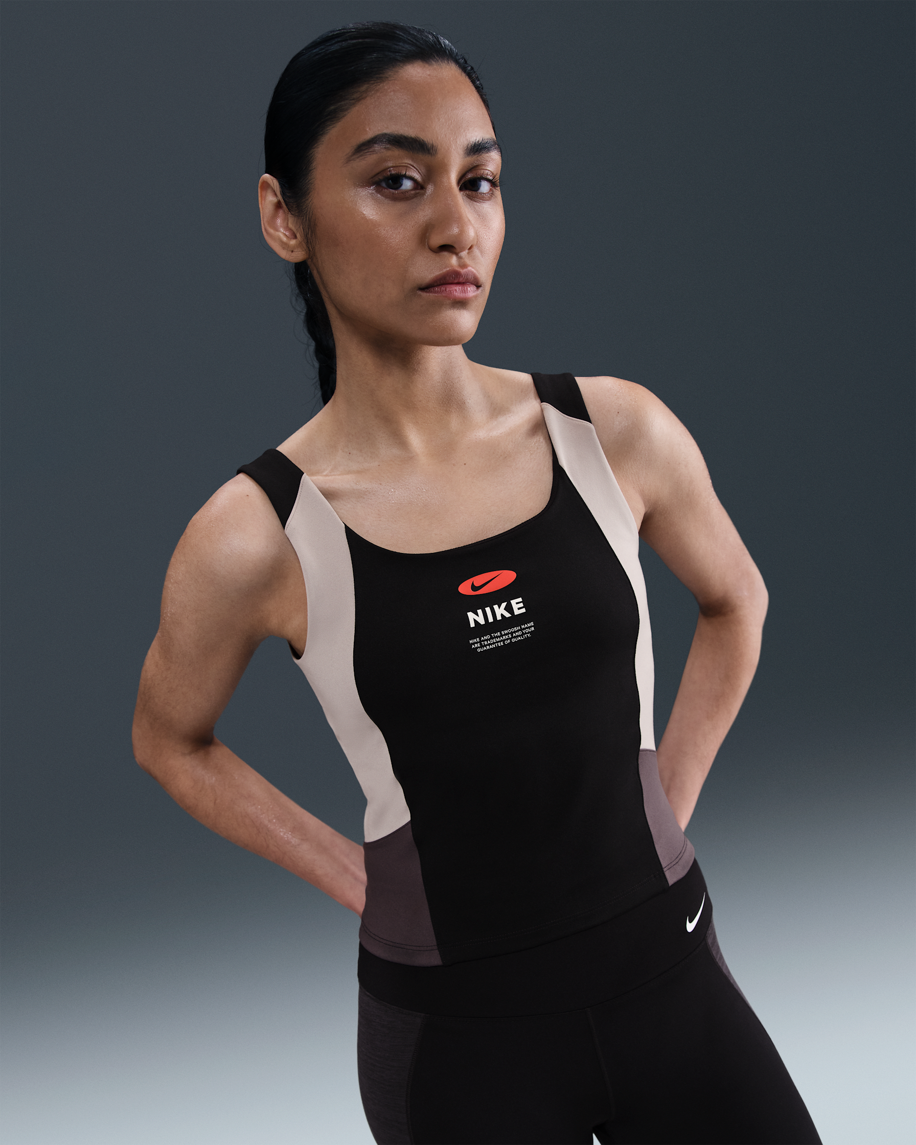 Nike One Women's Dri-FIT Tank Top - Black/College Grey/Thunder Grey