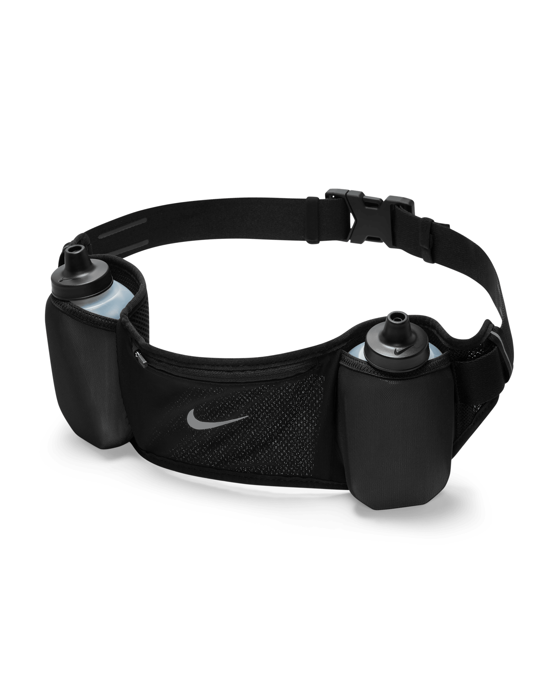 Nike 24 oz Flex Stride Double Running Hydration Belt - Black