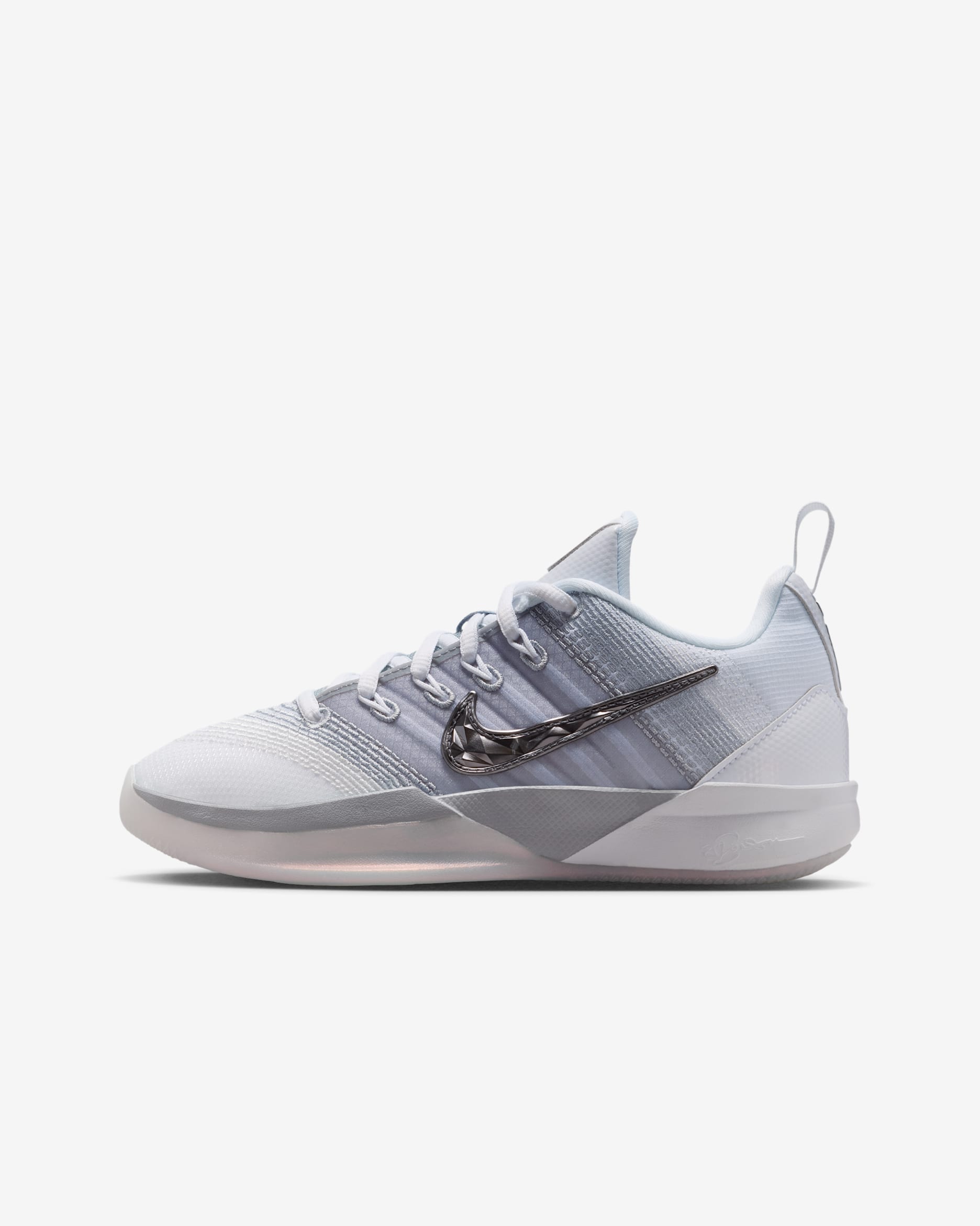 Sabrina 3 Big Kids' Basketball Shoes - White/Wolf Grey/Photon Dust/Metallic Dark Grey