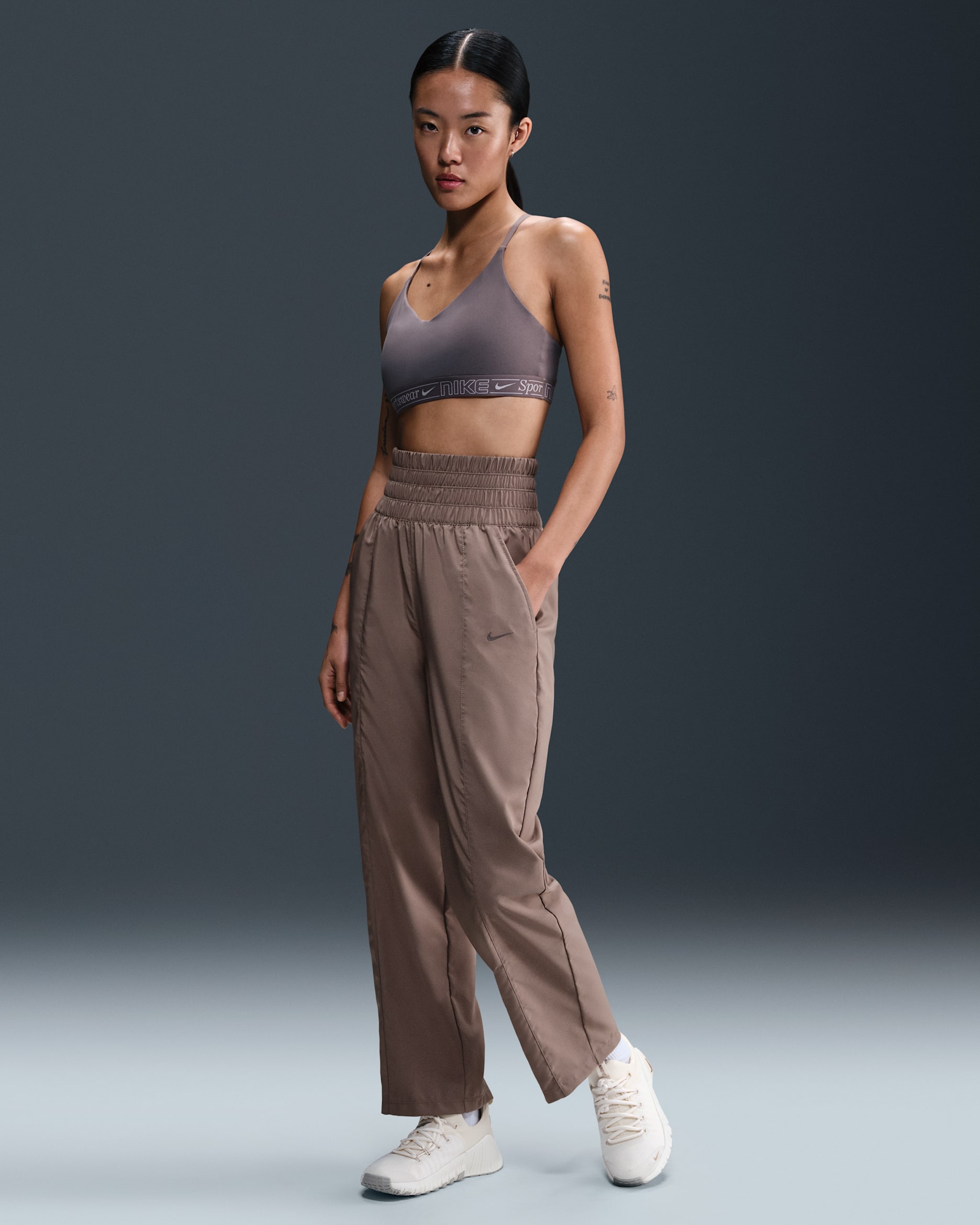 Nike Dri-FIT One Women's Ultra High-Waisted Trousers - Mink Brown