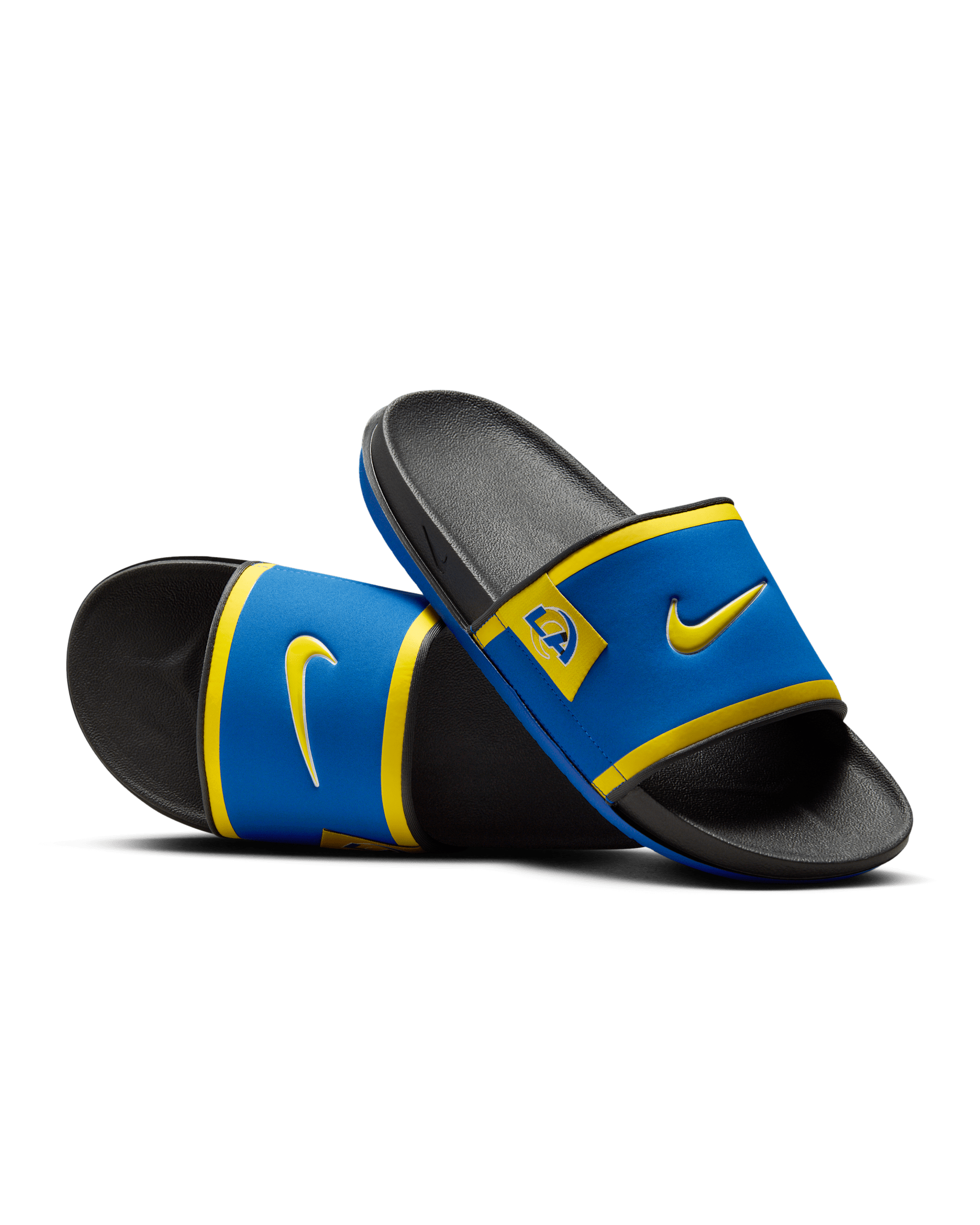 Nike Offcourt (Los Angeles Rams) Offcourt Slides - Hyper Royal/Dark Smoke Grey/Midwest Gold