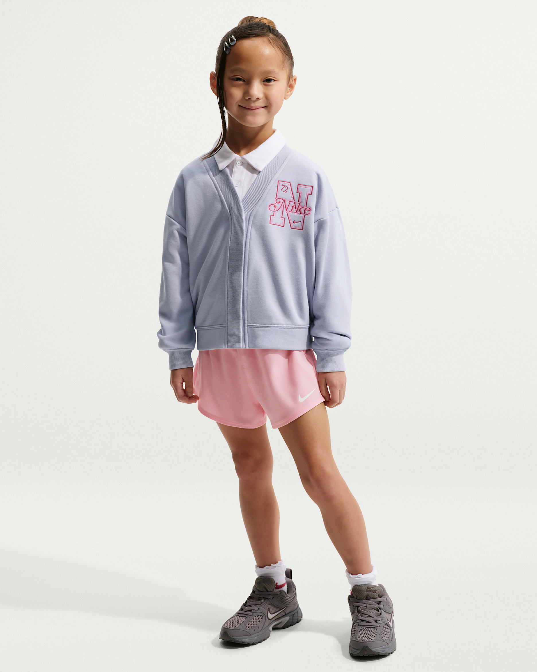 Shorts de tejido Woven para niños talla pequeña Nike Dri-FIT One - Rosa suave medio