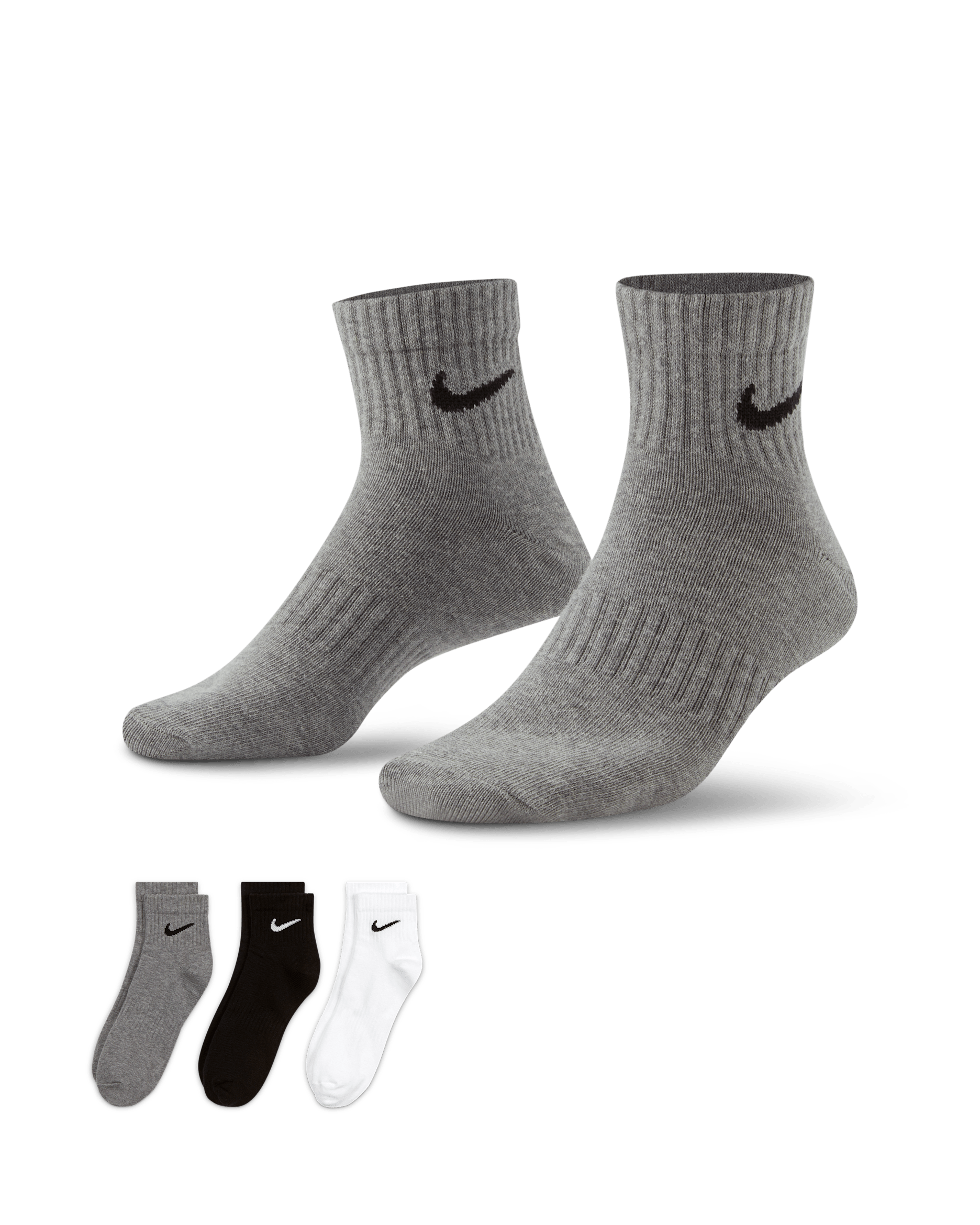 Nike Everyday Lightweight Training Ankle Socks (3 Pairs) - Multi-Colour