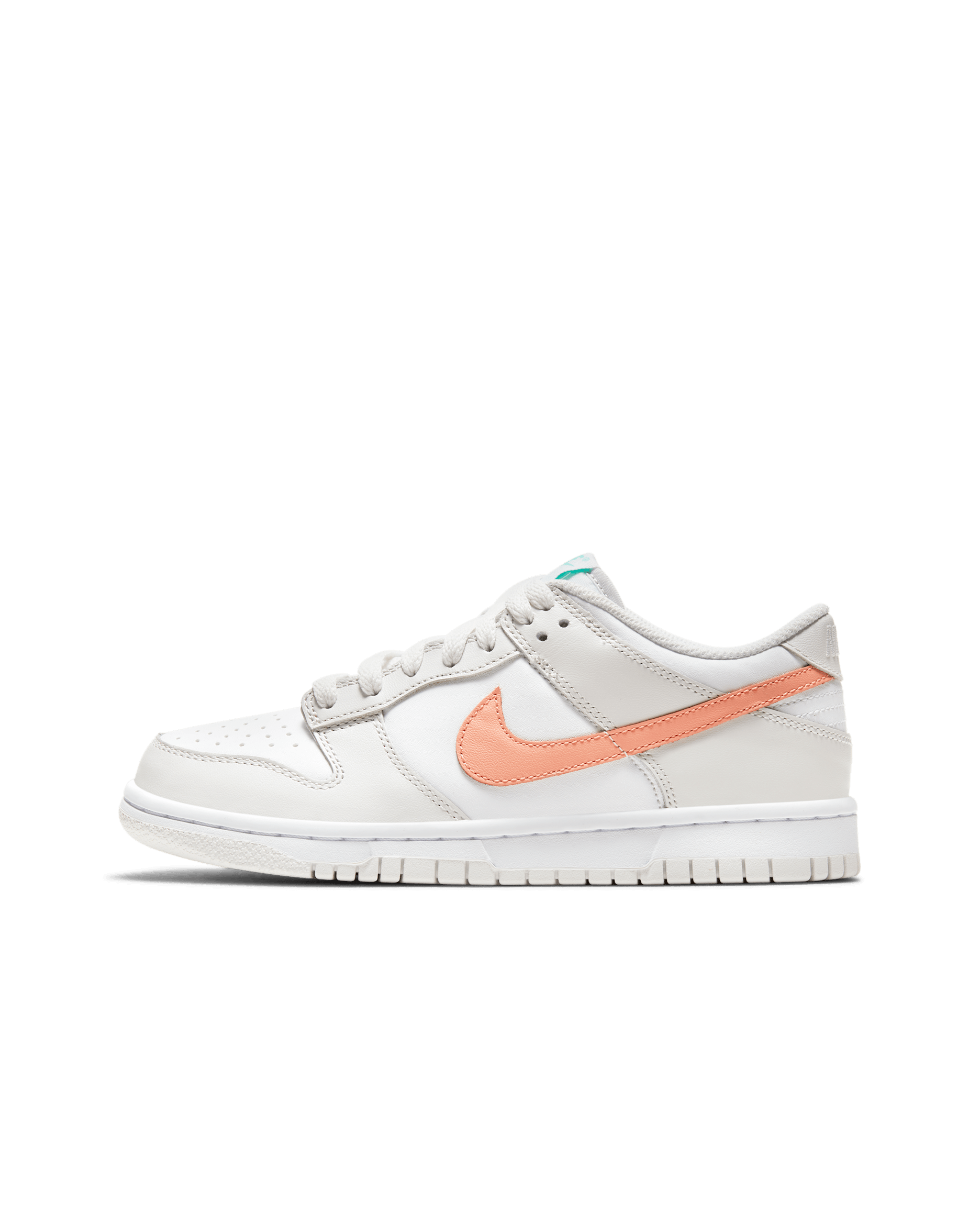 Nike Dunk Low Older Kids' Shoes - White/Platinum Tint/Tropical Twist/Crimson Bliss