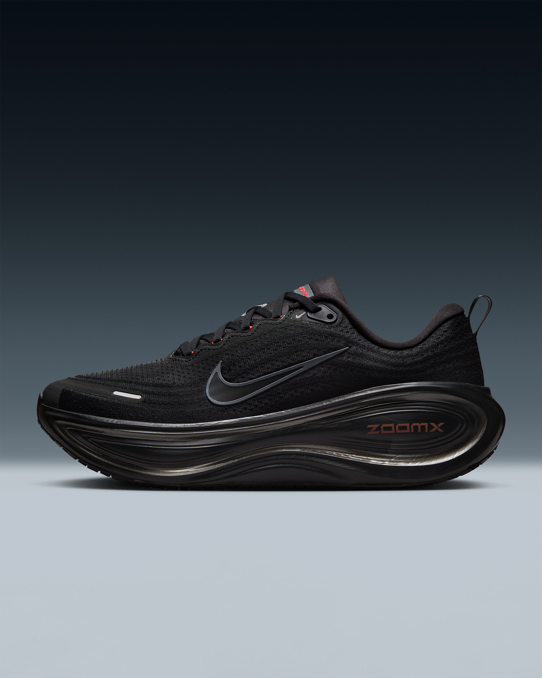 Nike Vomero Plus Men's Road Running Shoes - Black/Bright Crimson/Wolf Grey/Black