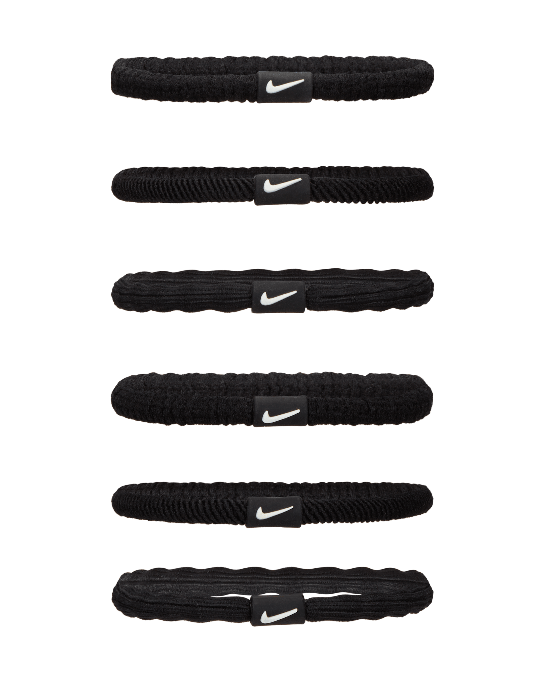 Nike Flex Hair Bands (6 Pack) - Black