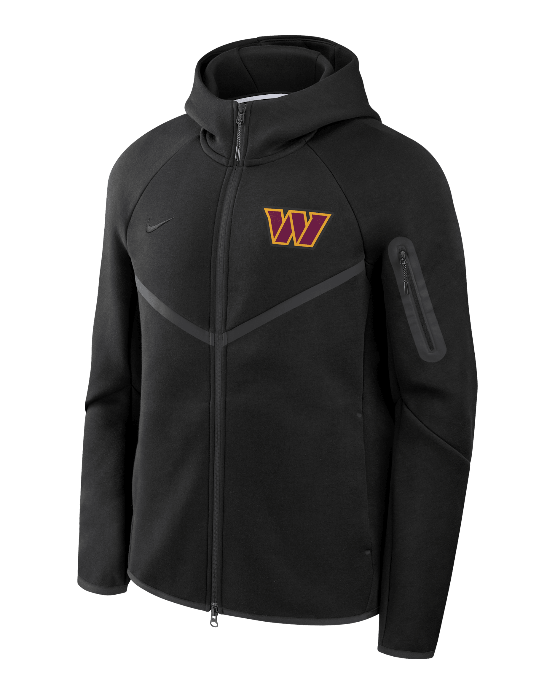Washington Commanders Tech Fleece Windrunner Men's Nike NFL Full-Zip Hooded Jacket - Black