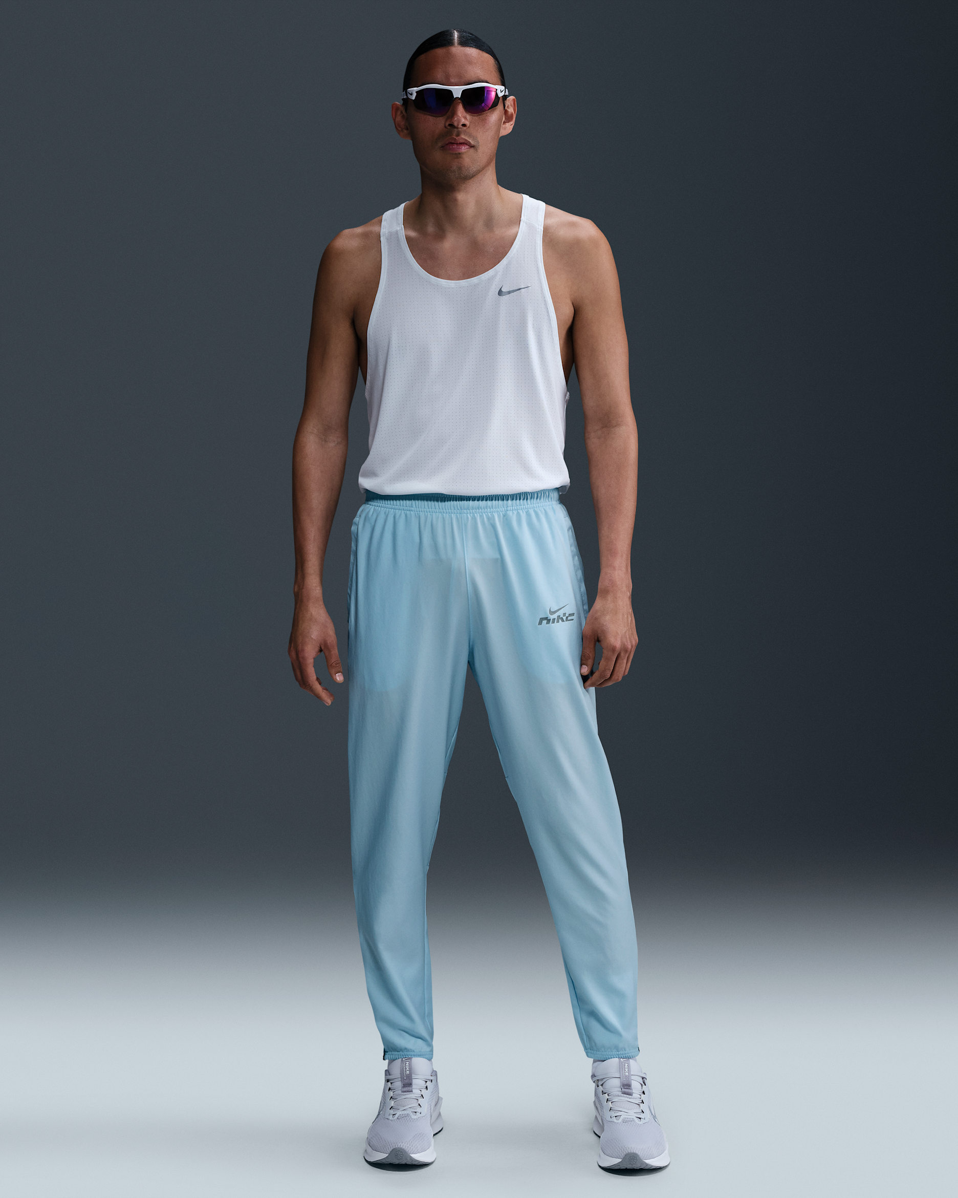 Pants de correr de tejido Woven Dri-FIT para hombre Nike Challenger Flash - Azul glacial