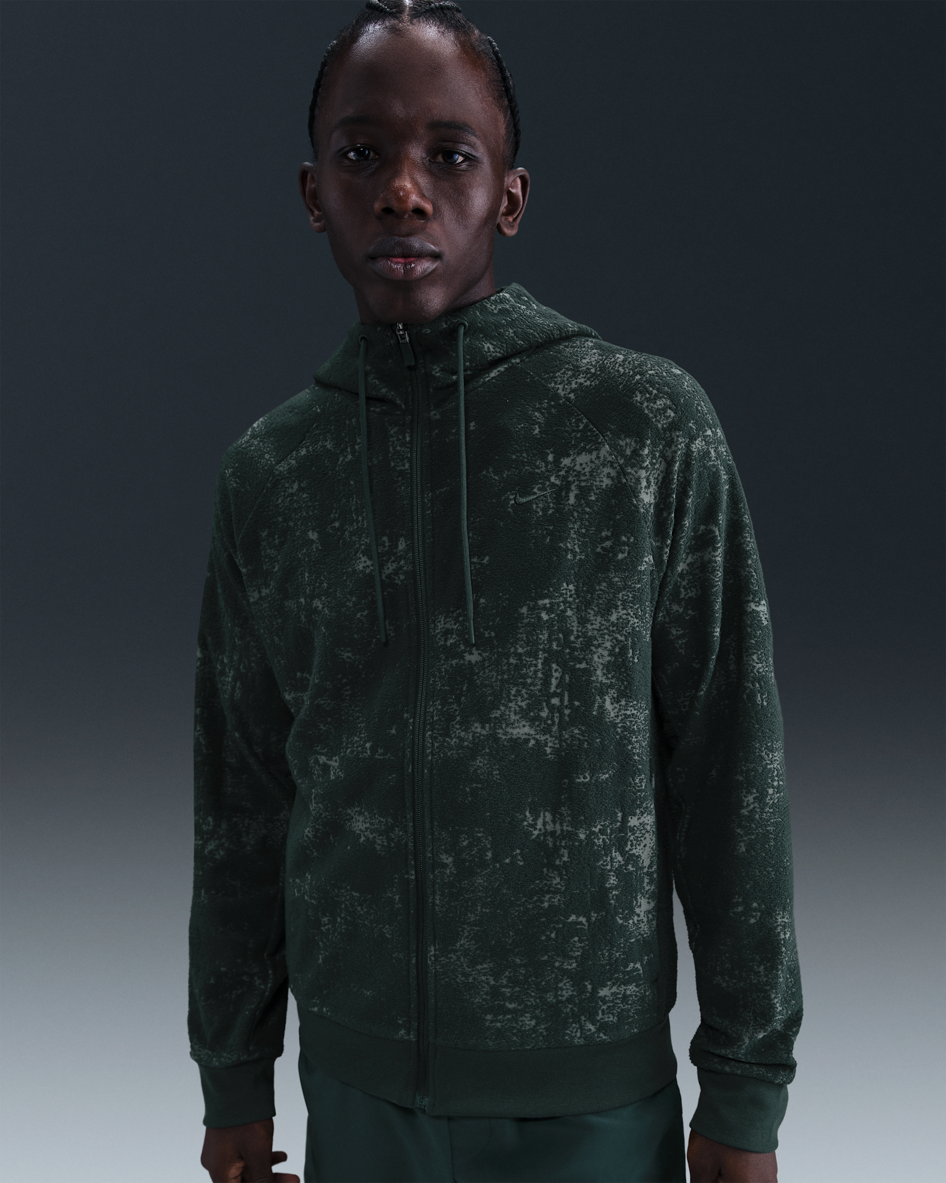 Felpa con cappuccio e zip a tutta lunghezza Therma-FIT Nike Primary – Uomo - Seaweed/Seaweed