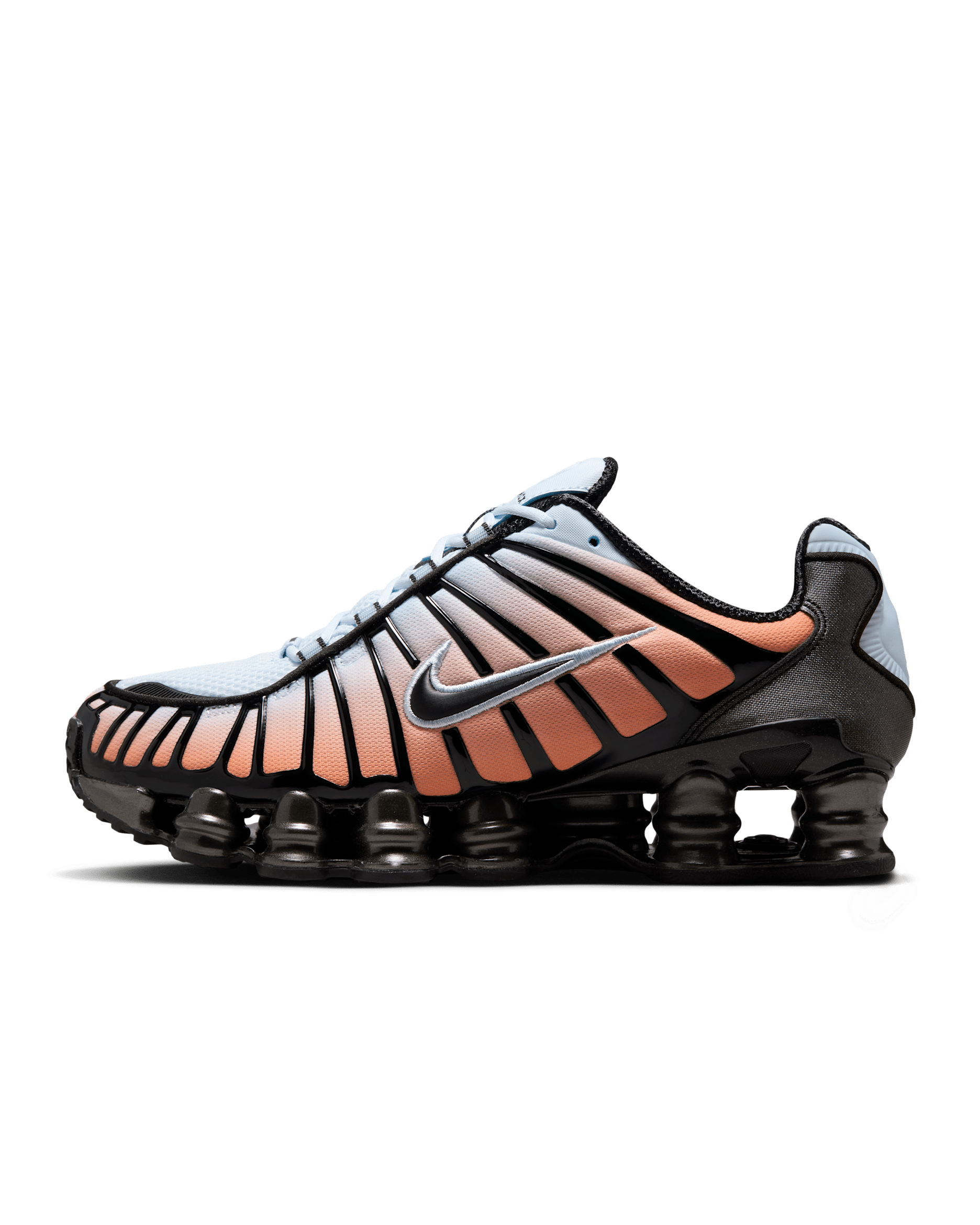 Chaussure Nike Shox TL pour femme - Blue Tint/Total Orange/Noir