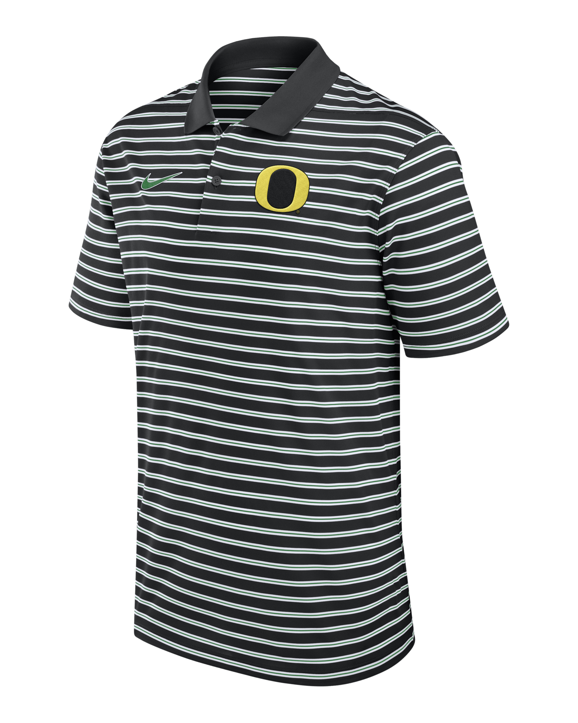 Oregon Ducks Primetime Victory Striped Men's Nike Dri-FIT College Polo - Black