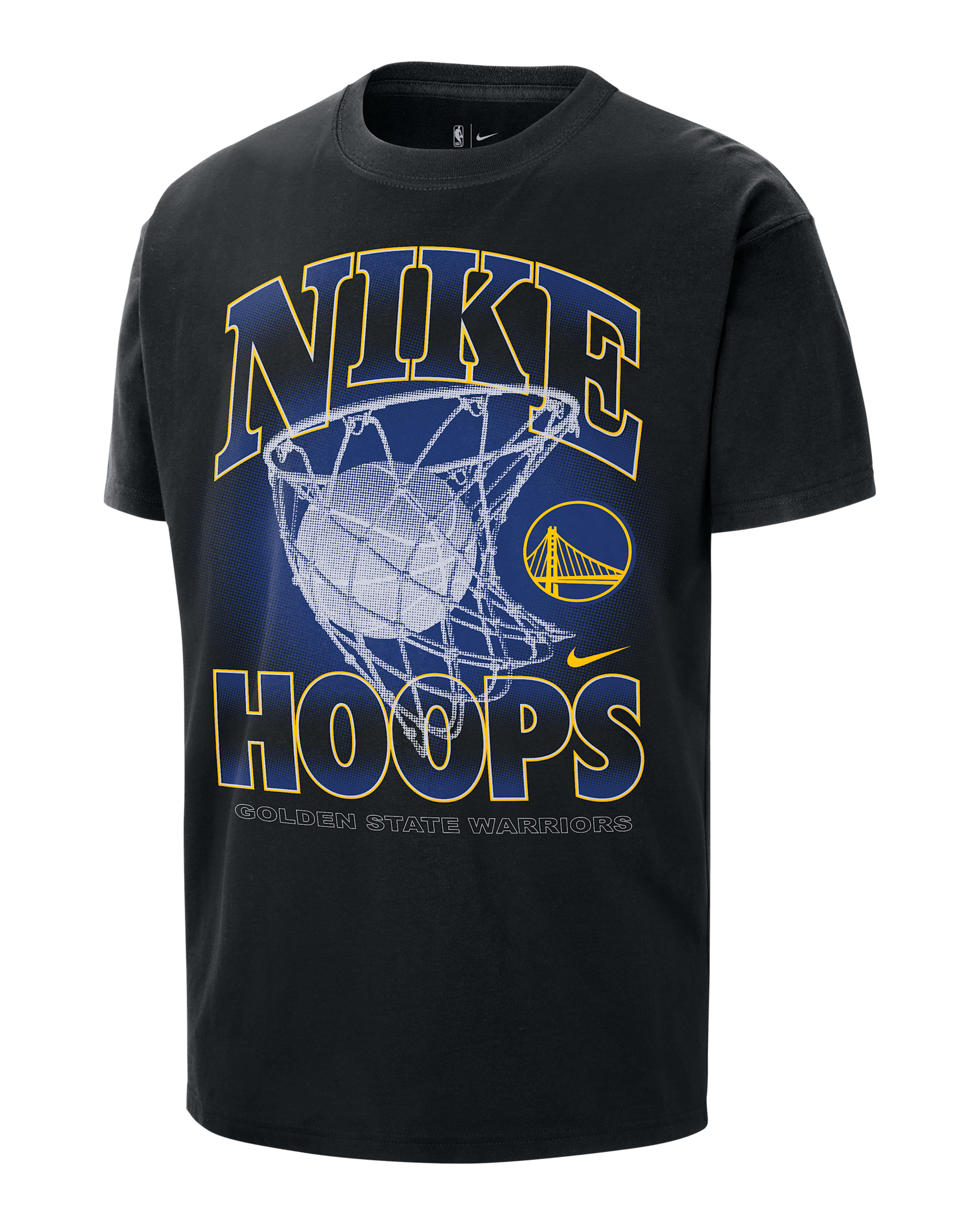 Golden State Warriors Courtside Men's Nike NBA Max90 T-Shirt - Black