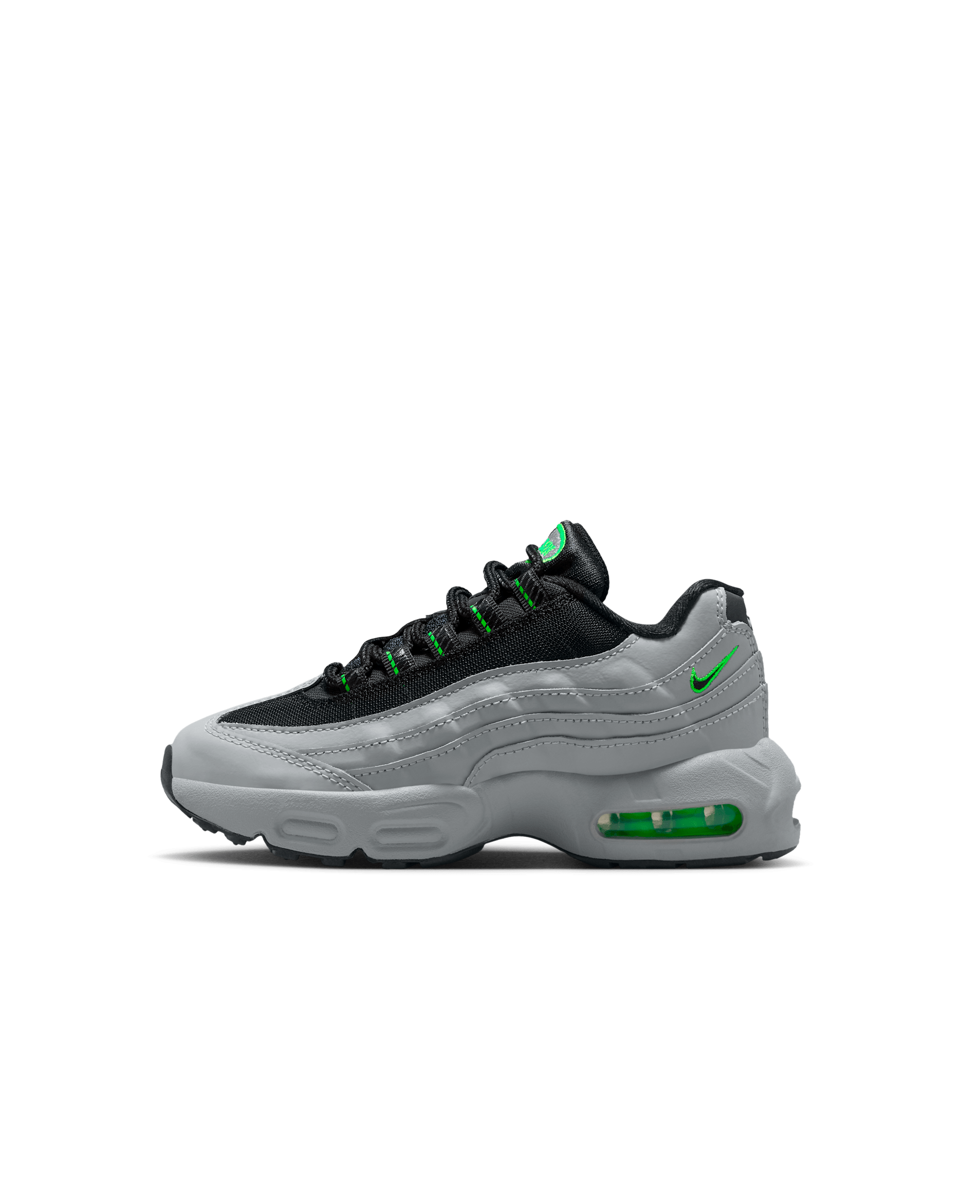 Nike Air Max 95 Recraft Younger Kids' Shoes - Light Smoke Grey/Green Strike/White/Black