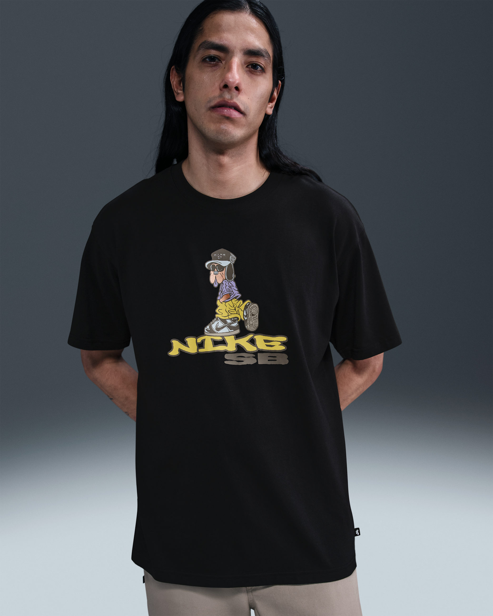 Playera de skateboarding Max90 Nike SB - Negro