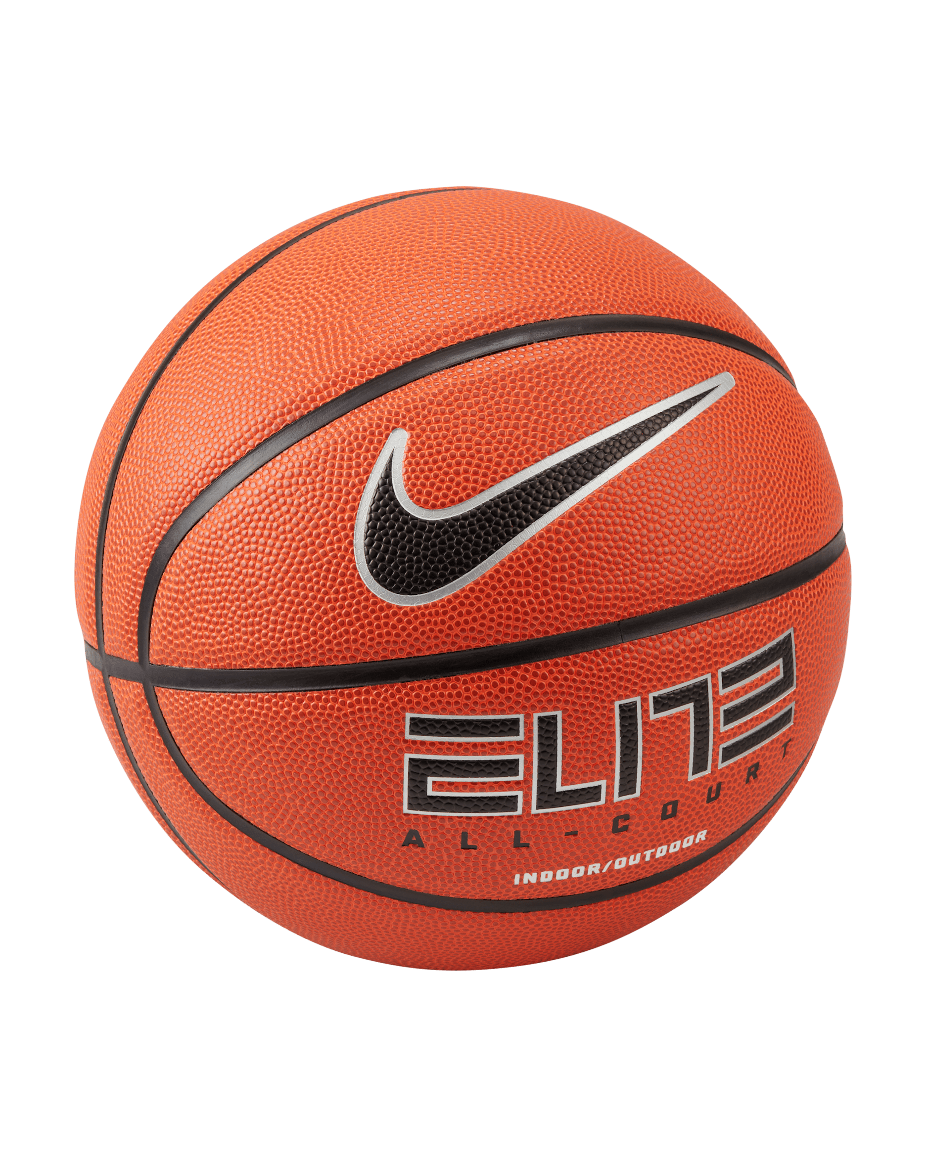 Nike Elite All-Court Basketball - Amber/Black/Metal Silver