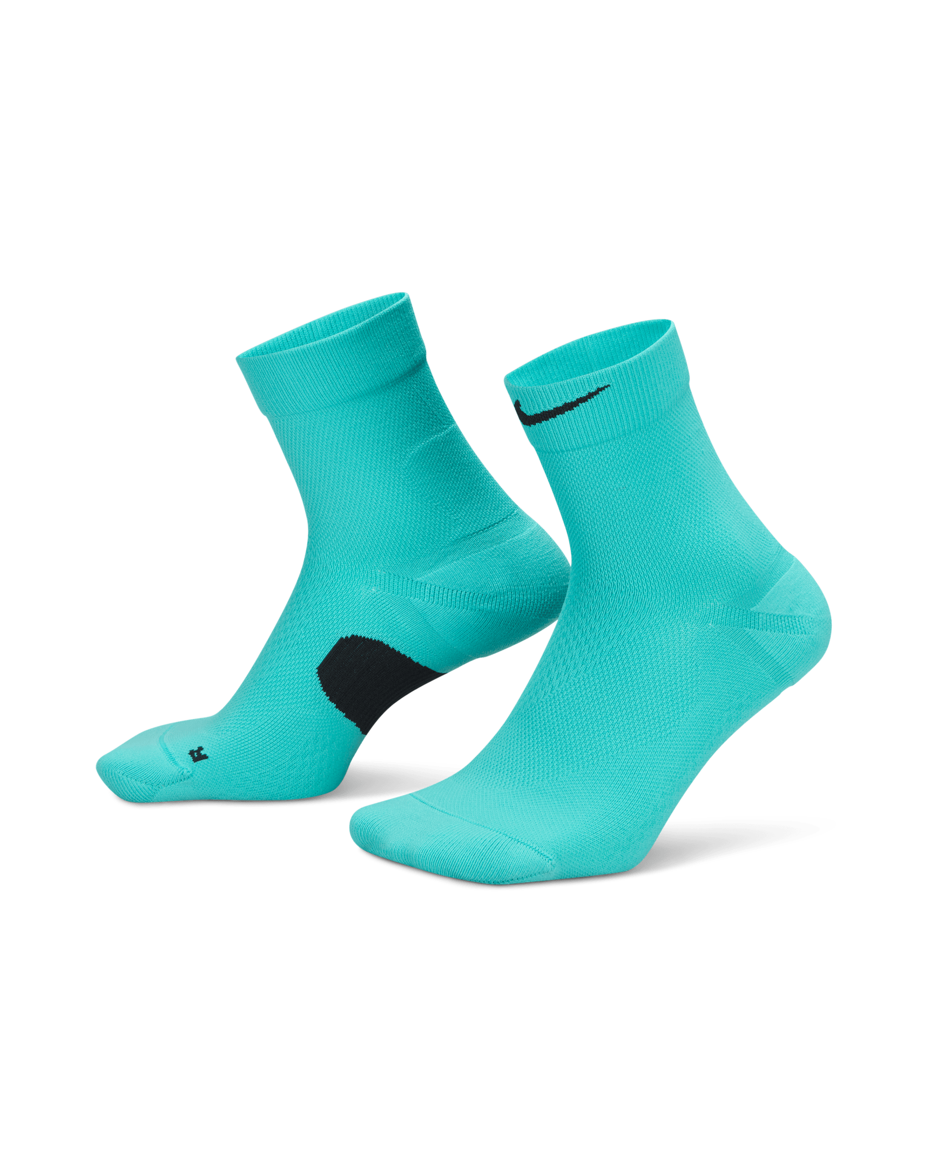 Κάλτσες Micro Crew Nike Running Midweight (ένα ζευγάρι) - Washed Teal/Μαύρο/Μαύρο