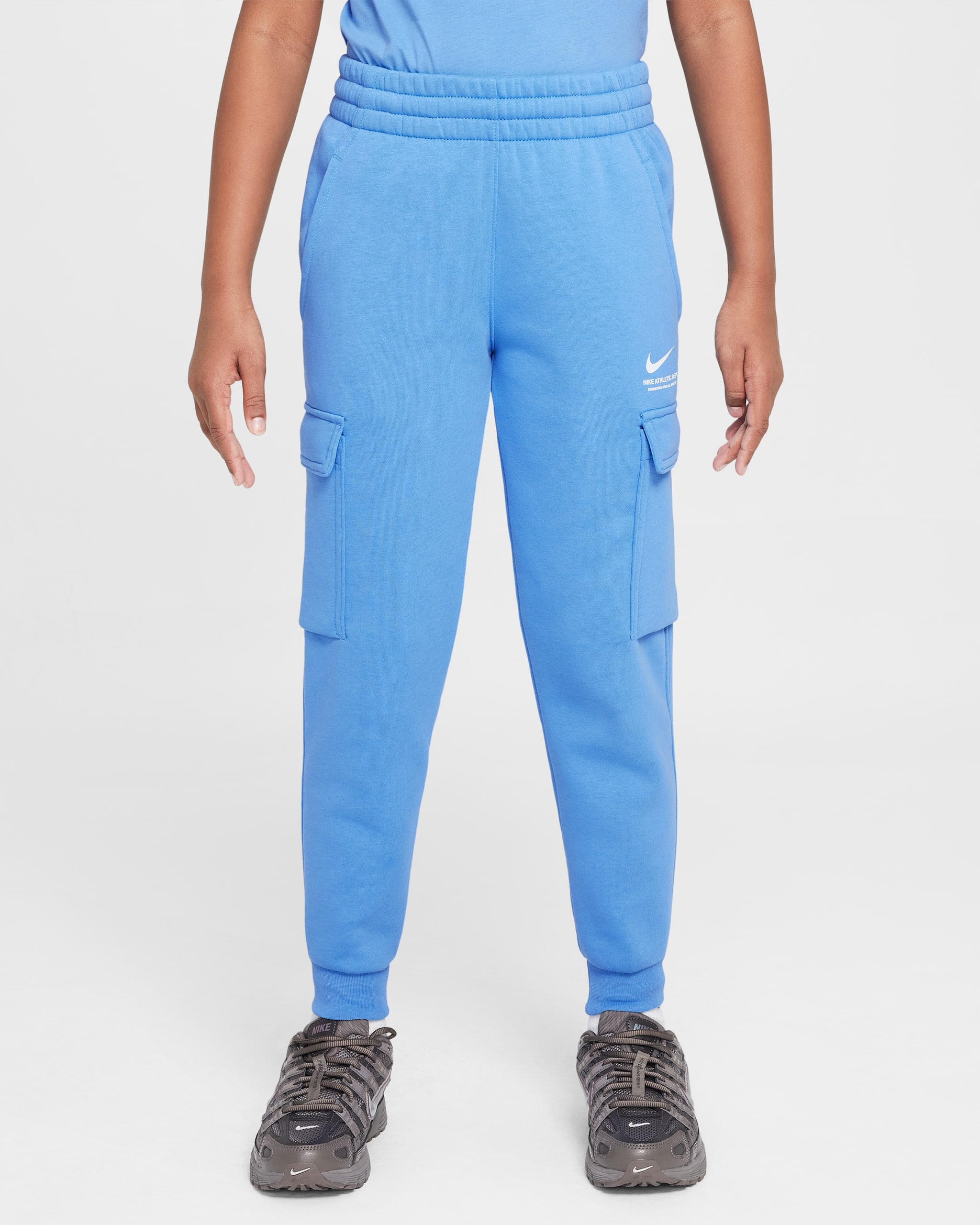 Nike Sportswear Older Kids' Fleece Cargo Trousers - Blue Beyond
